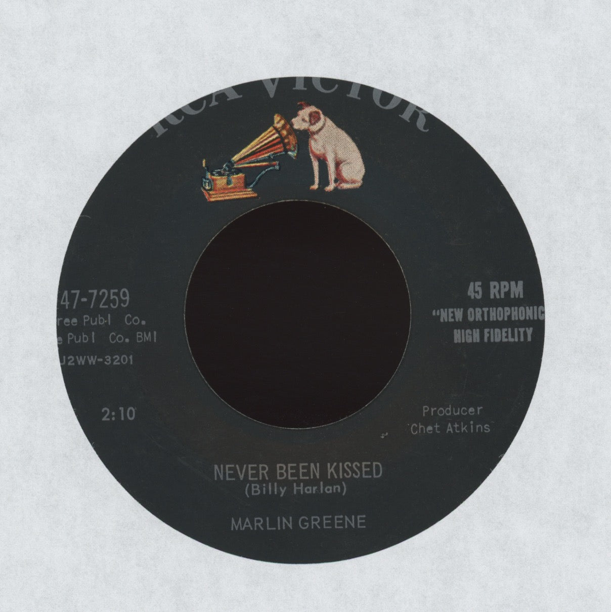 Marlin Greene - Never Been Kissed on RCA Rockabilly 45