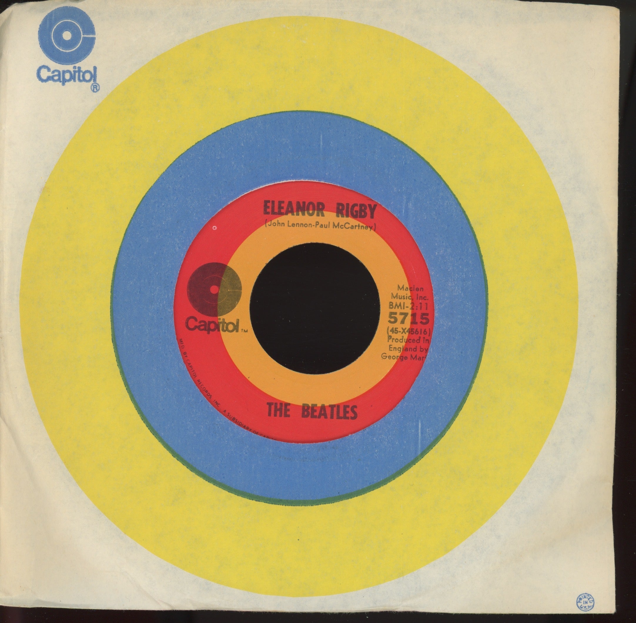 The Beatles - Yellow Submarine / Eleanor Rigby on Capitol Target Label Reissue