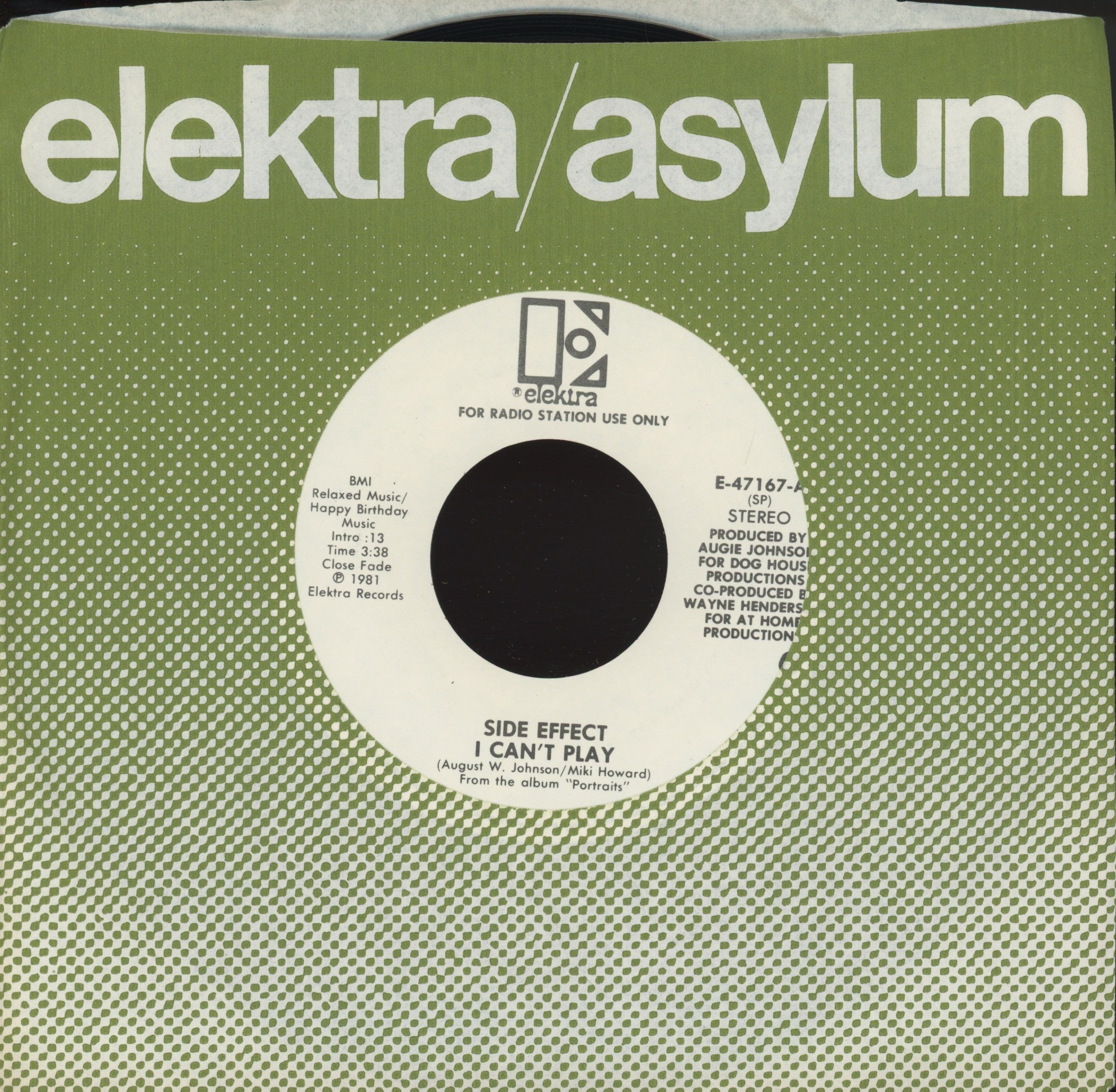 Side Effect - I Can't Play on Elektra Promo Modern Soul 45