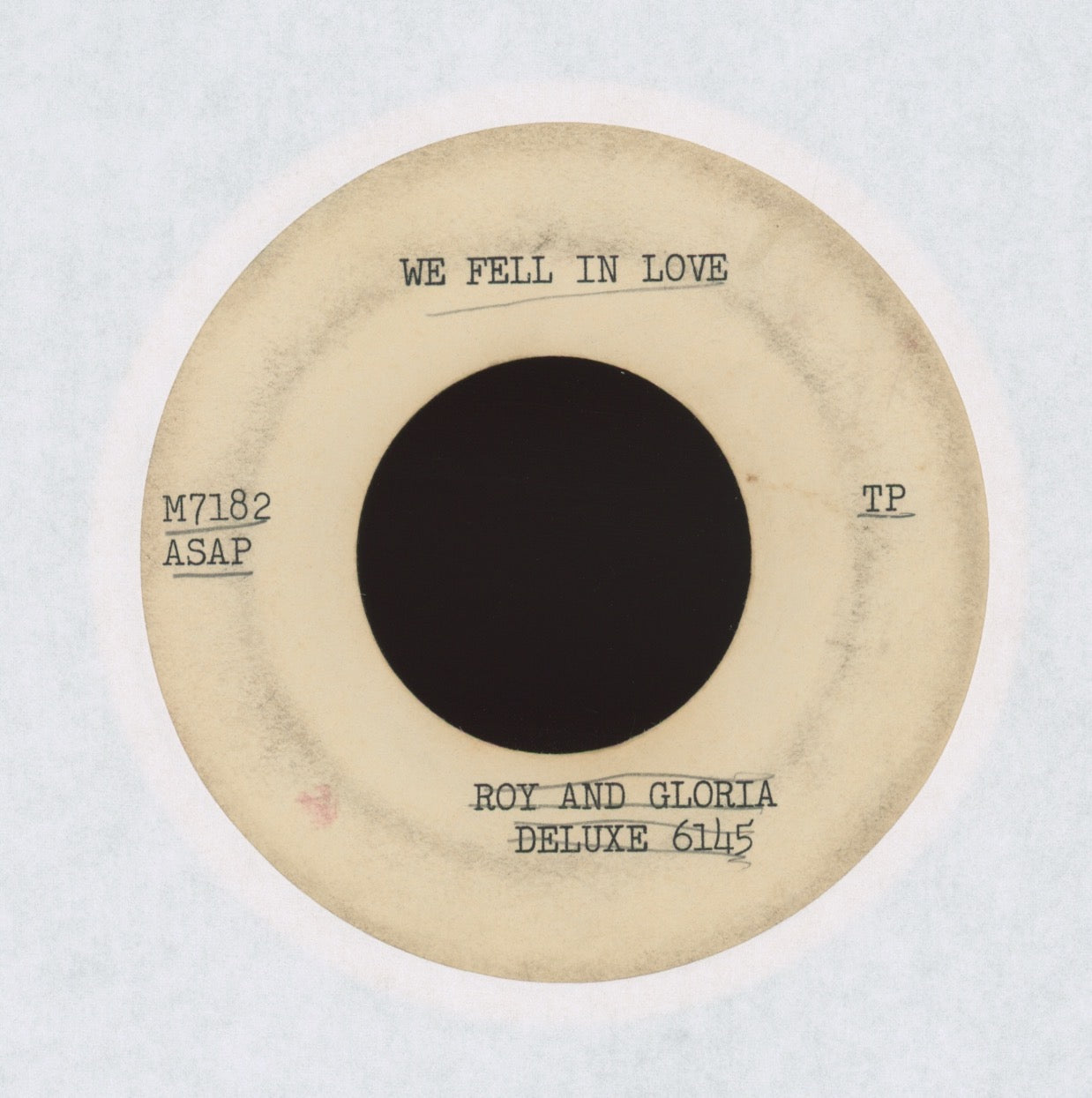 Roy And Gloria - So Good-So Fine-You're Mine on Deluxe Test Pressing R&B Rocker 45