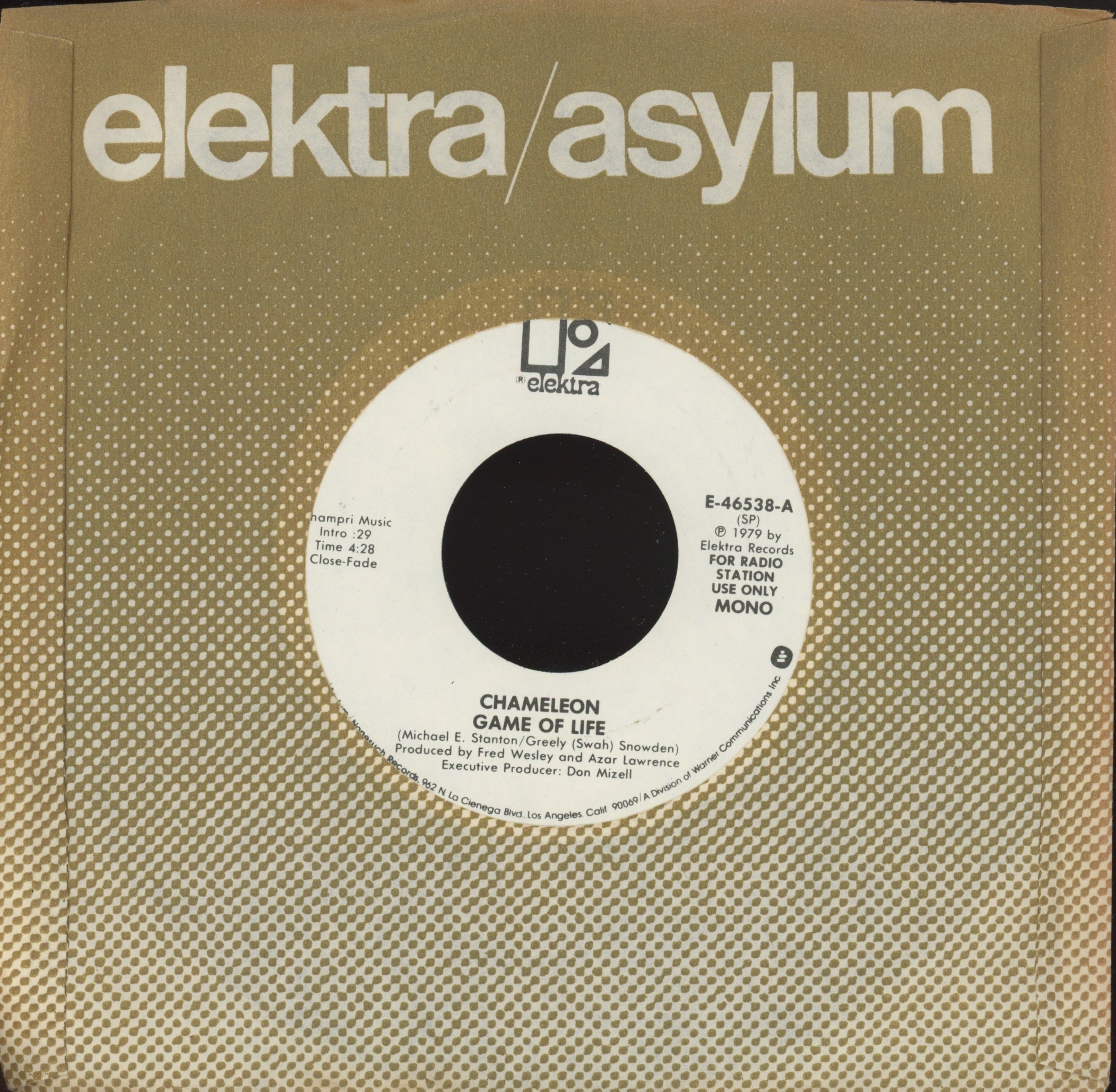 Chameleon - Game Of  Life on Elektra Promo Modern Soul 45