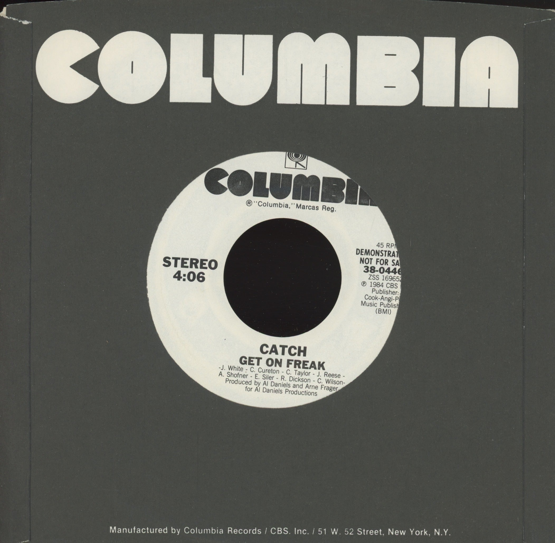 Catch - Get On Freak on Columbia Promo Modern Soul 45