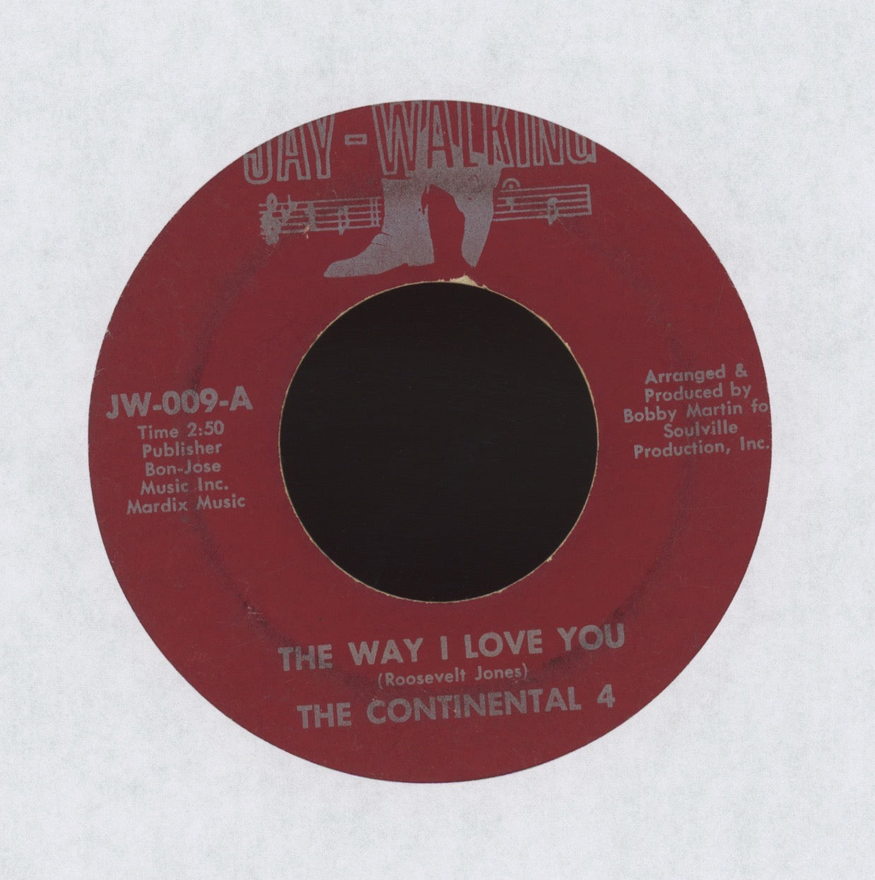 The Continental 4 - The Way I Love You on Jay Walking Northern Soul 45