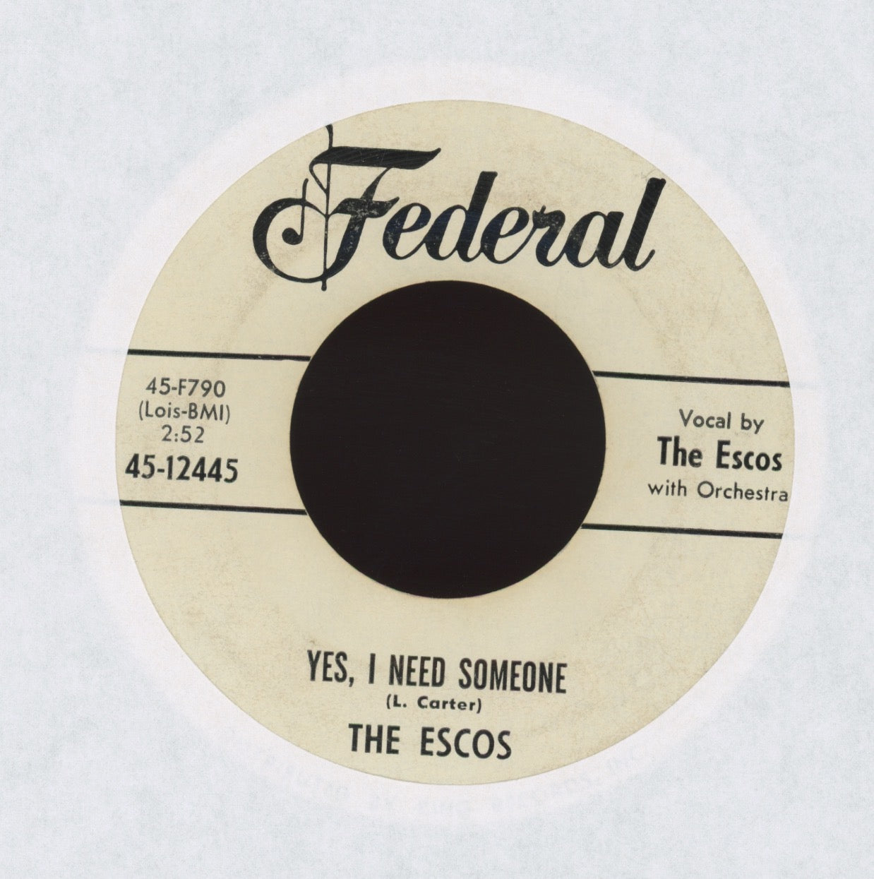 The Escos - Thank You Mister Ballard (For Creating The Twist) on Federal Promo R&B 45