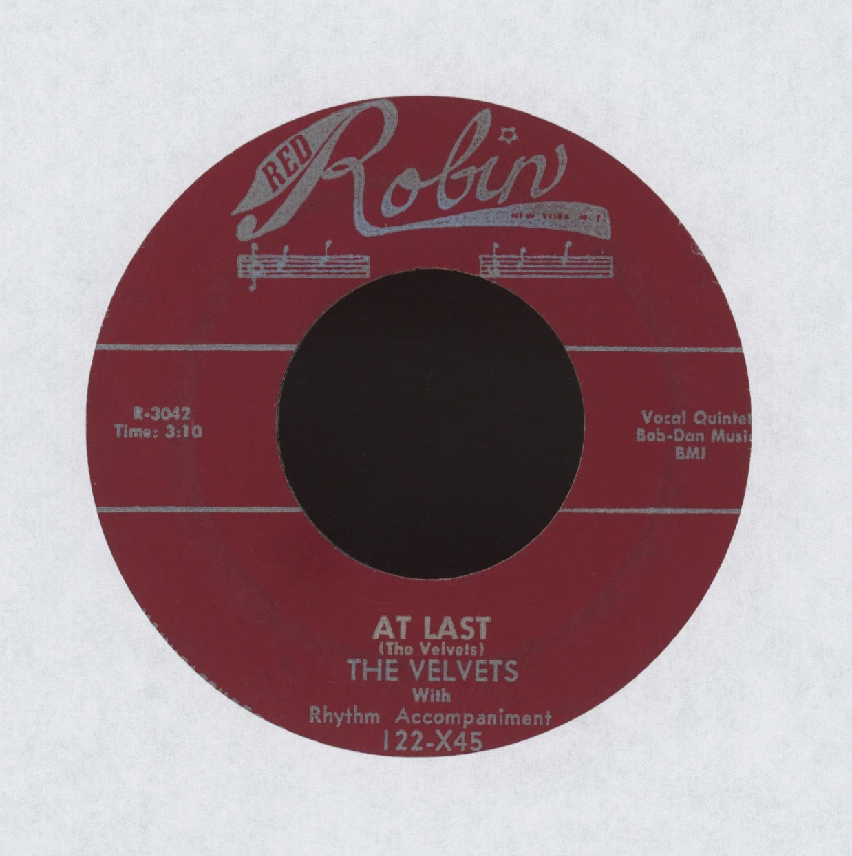 The Velvets - At Last on Robin R&B Doo Wop 45