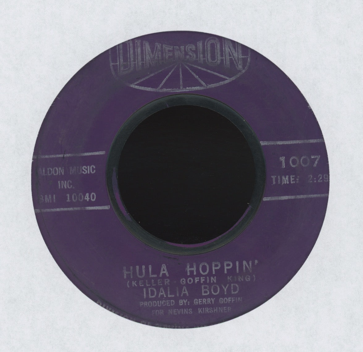 Idalia Boyd - Hula Hoppin' on Dimension R&B 45