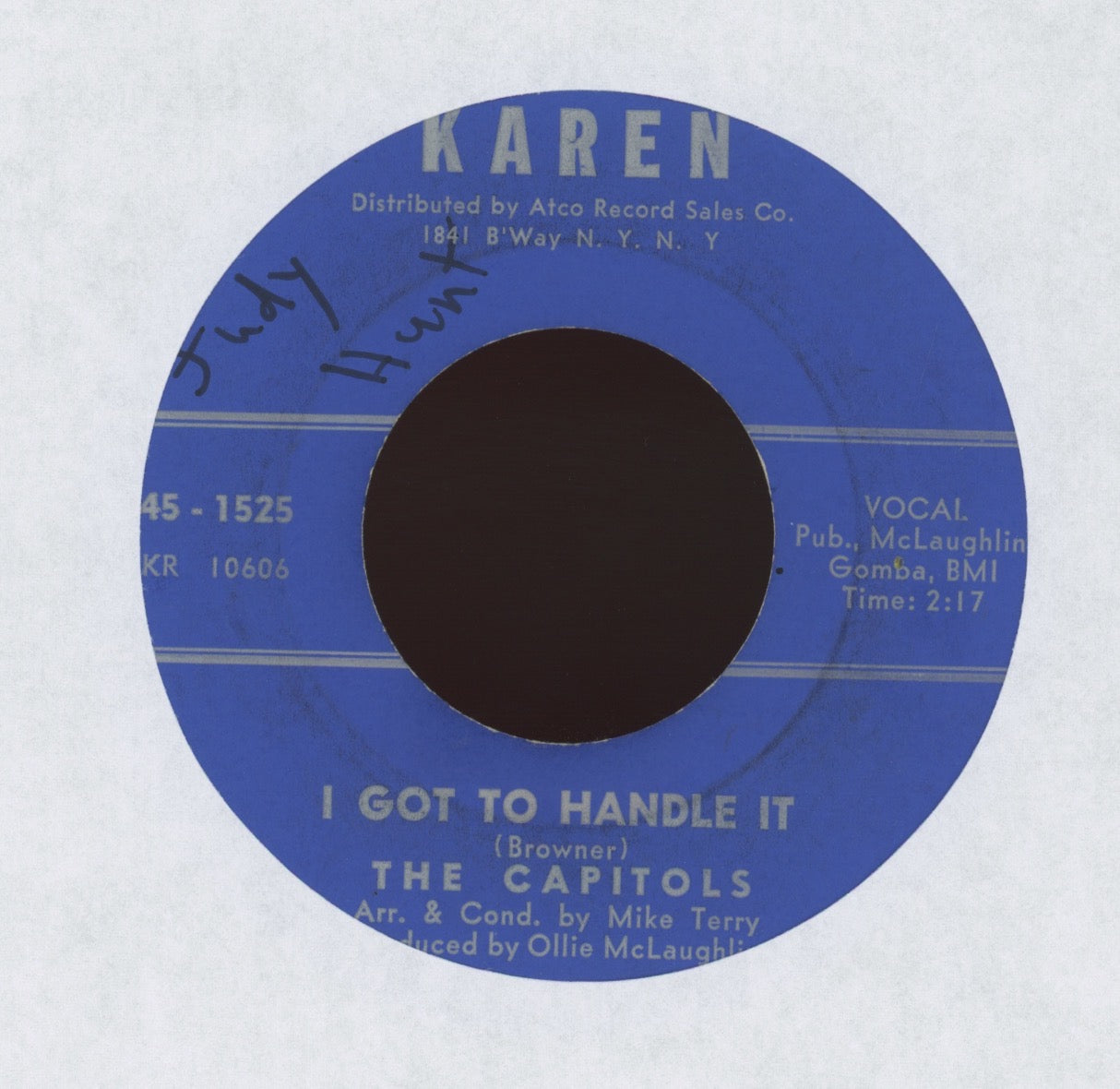 The Capitols - I Got To Handle It / Zig-Zagging on Karen Northern Soul 45