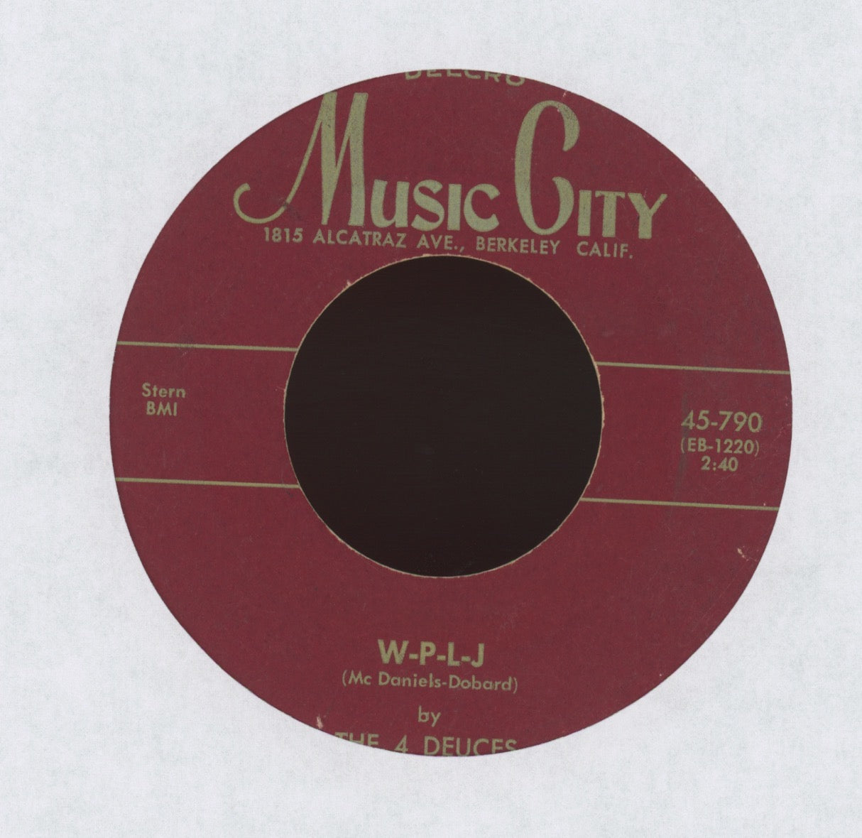 Mr. Undertaker - Here Lies My Love / W-P-L-J on Music City R&B Doo Wop 45