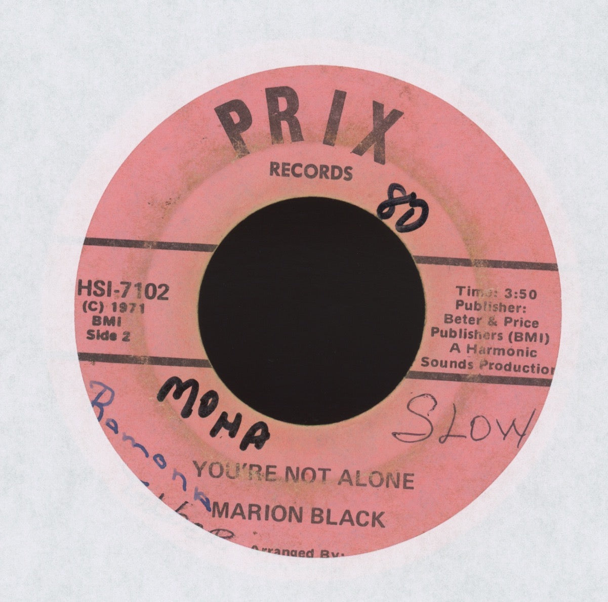 Marion Black - I'm Gonna Get Loaded on Prix R&B 45