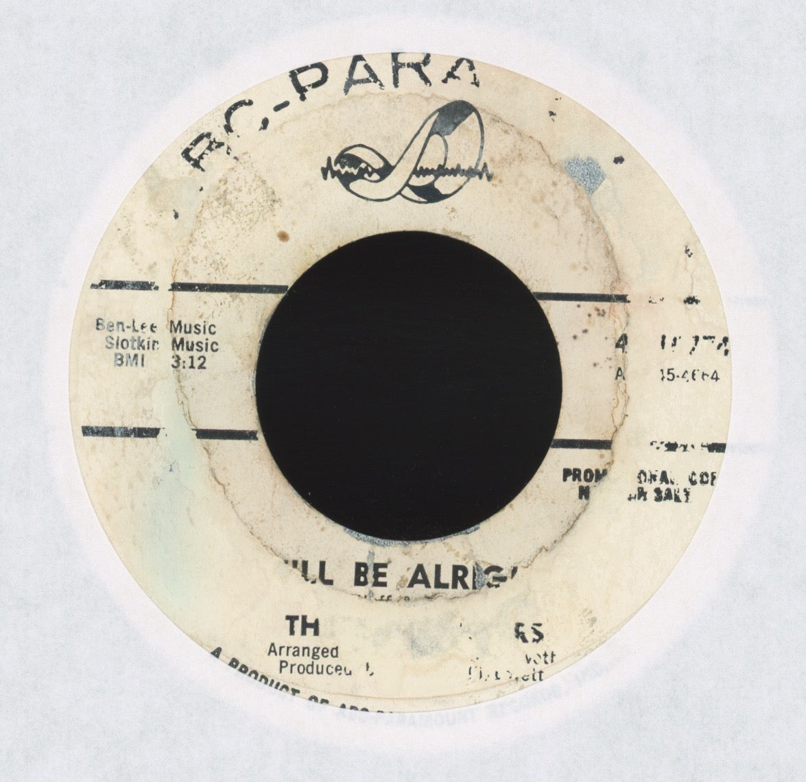 The Three Strangers - I'll Be Alright on ABC Paramount Promo Sweet Soul 45