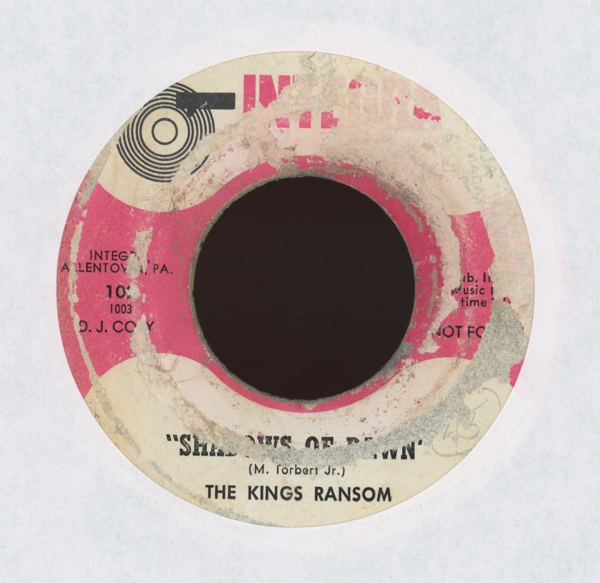 The Kings Ransom - Shadows Of Dawn on Integra Garage Psych 45