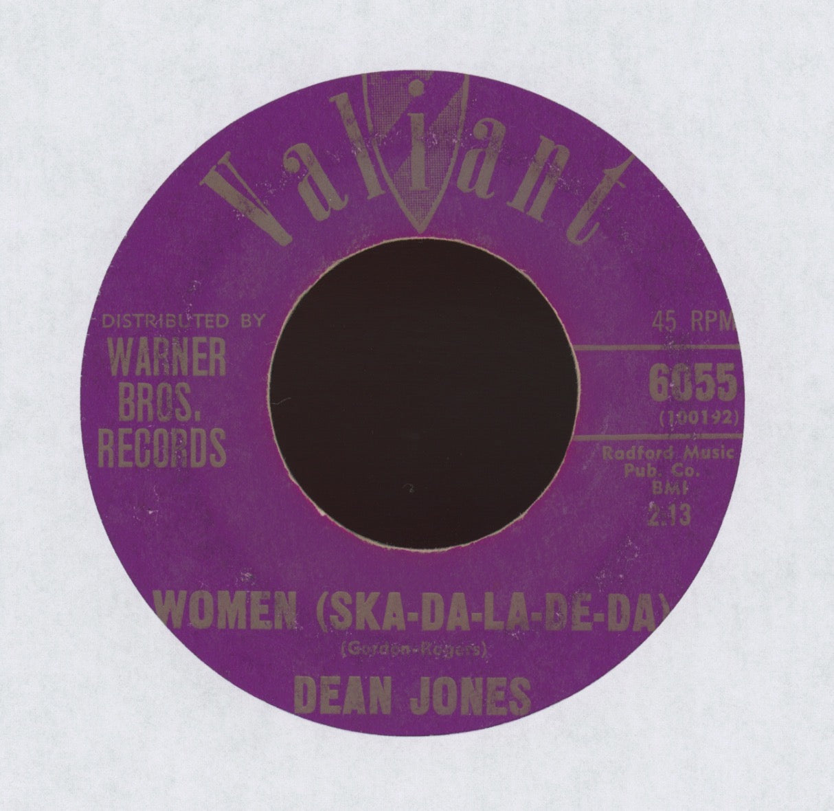 Dean Jones - Women (Ska-Da-La-De-Da) on Valiant R&B Mod Popcorn 45