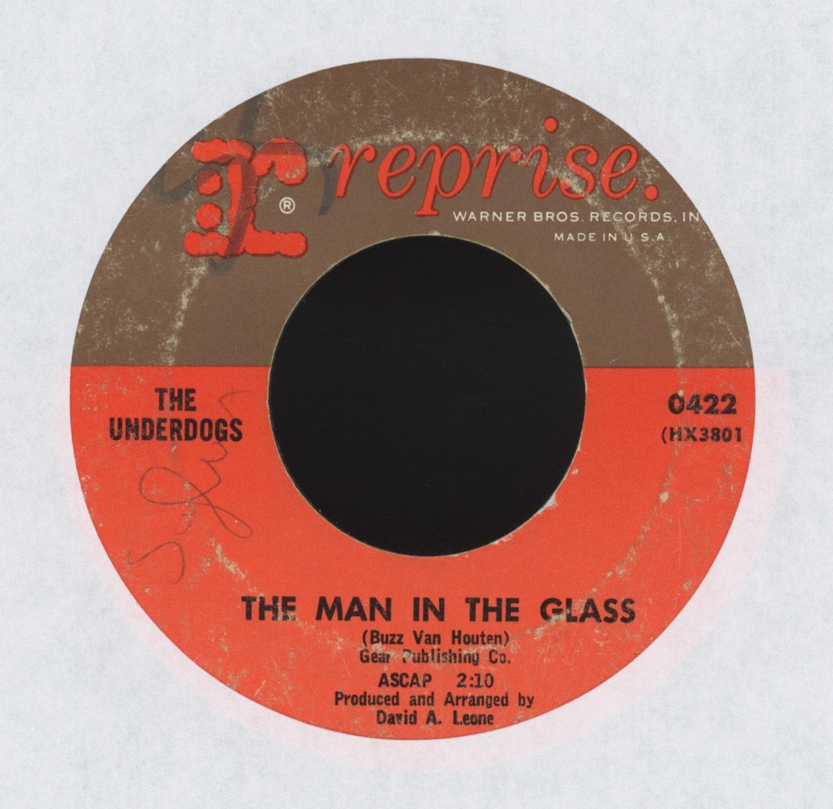 The Underdogs - The Man In The Glass on Reprise Garage 45