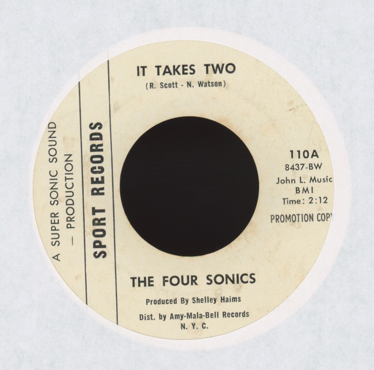 The Four Sonics - You Don't Have to Say You Love Me on Sport Promo Sweet Soul 45