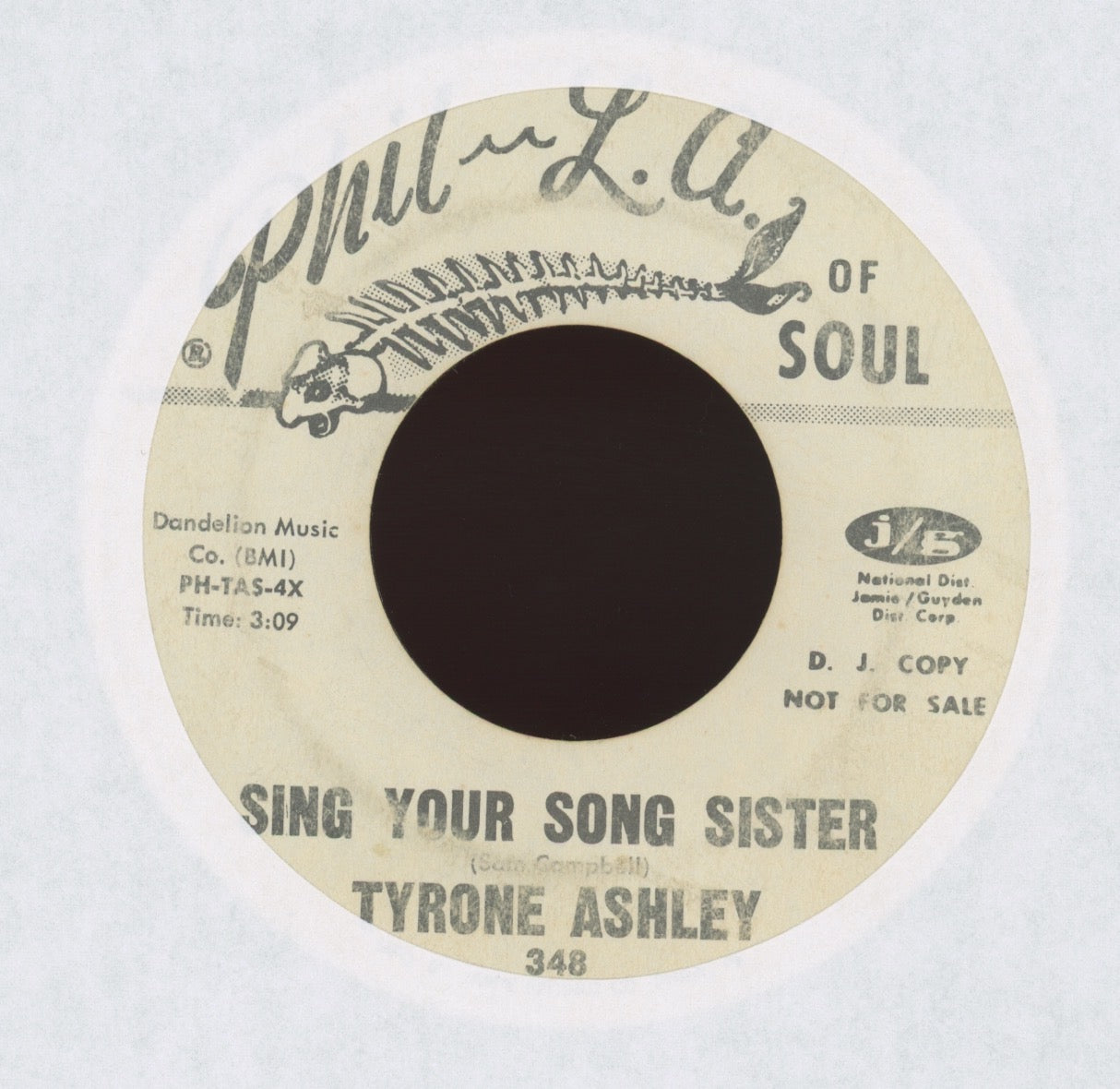 Tyrone Ashley - Love Sweet Love on Phil L.A. of Soul Promo Sweet Soul 45