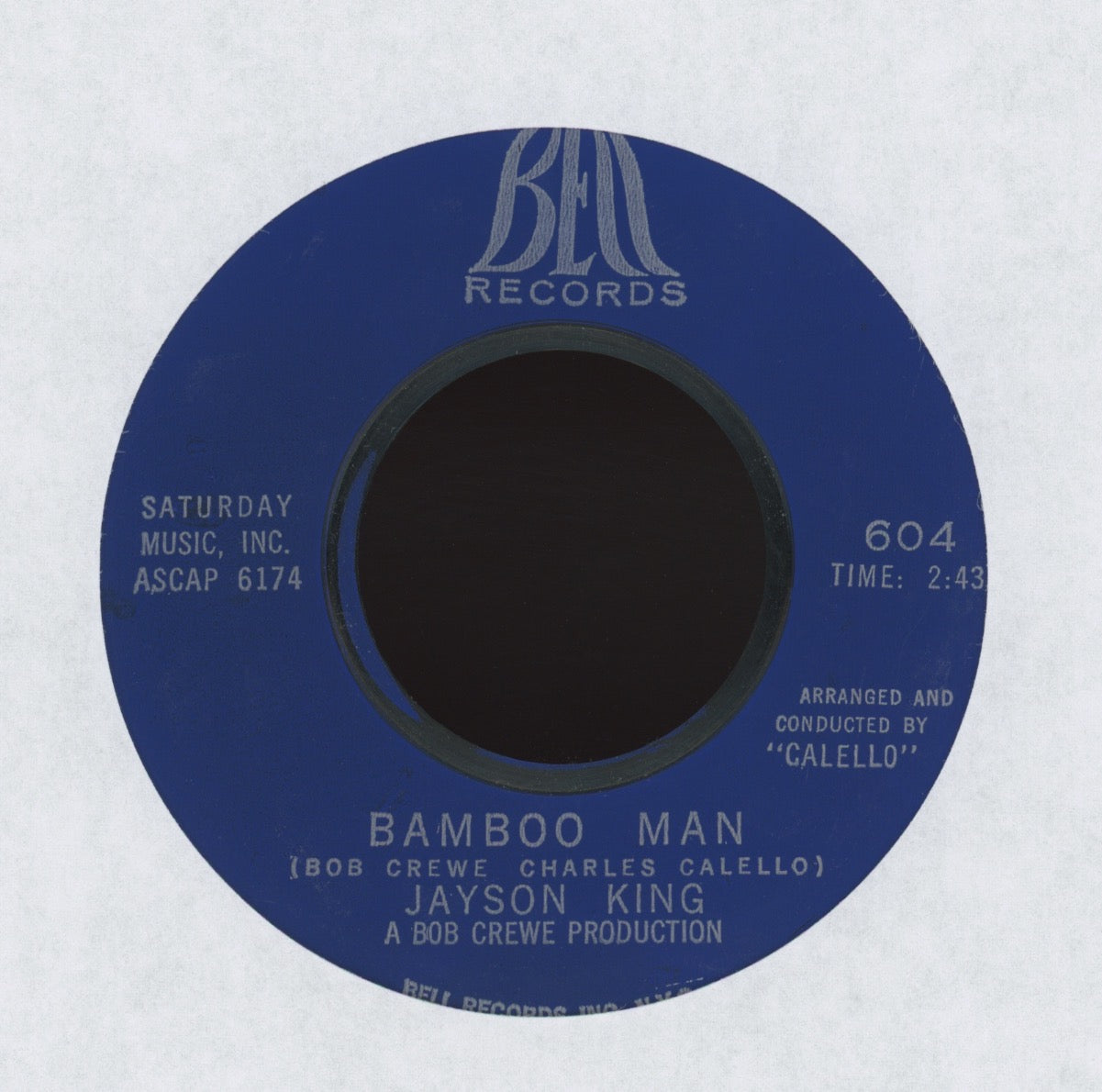 Jayson King - Bamboo Man on Bell R&B Northern Soul 45