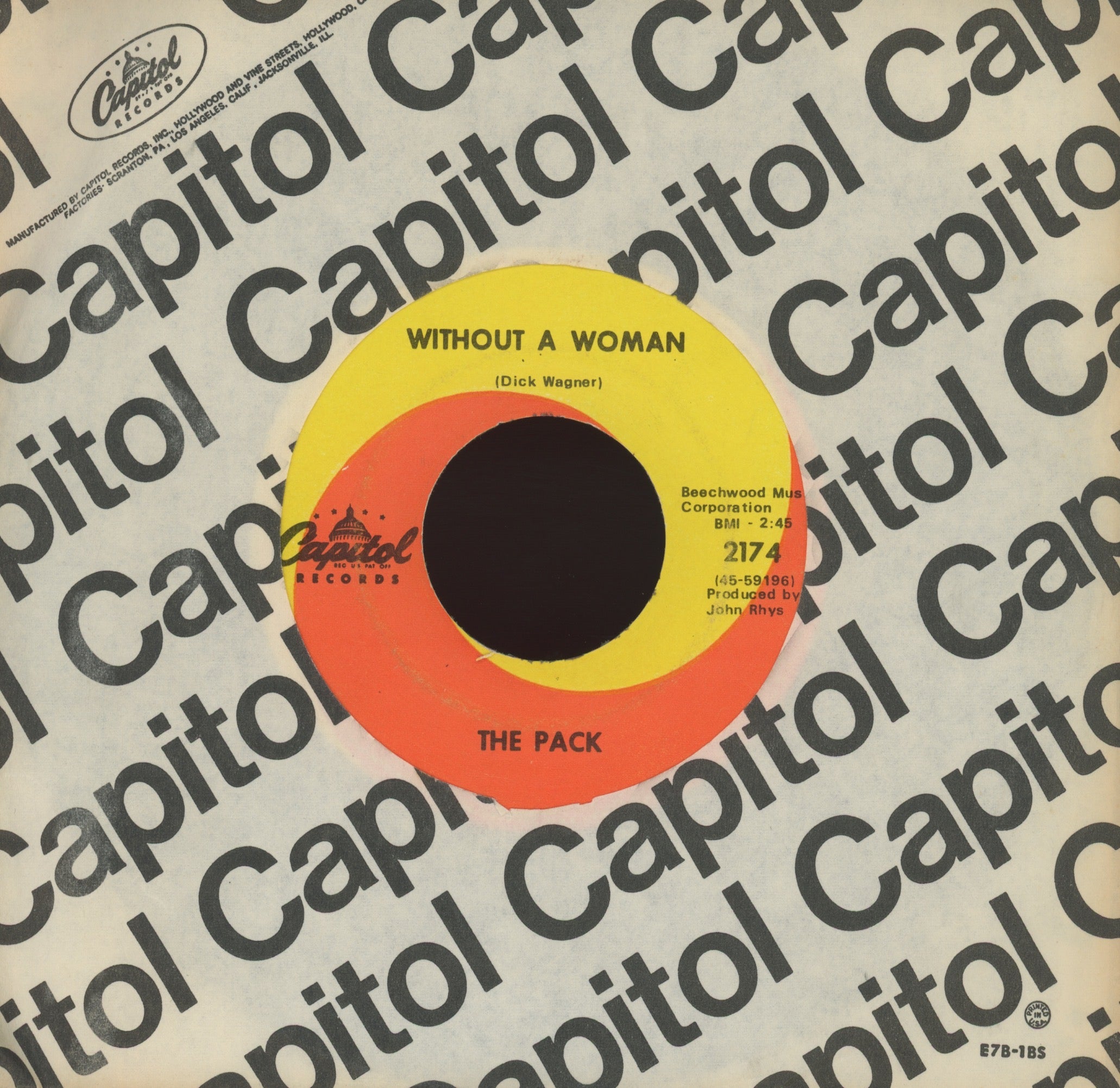 The Pack - Next To Your Fire on Capitol Garage 45