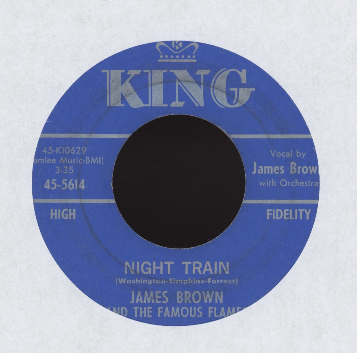 James Brown & The Famous Flames - Night Train on King R&B 45