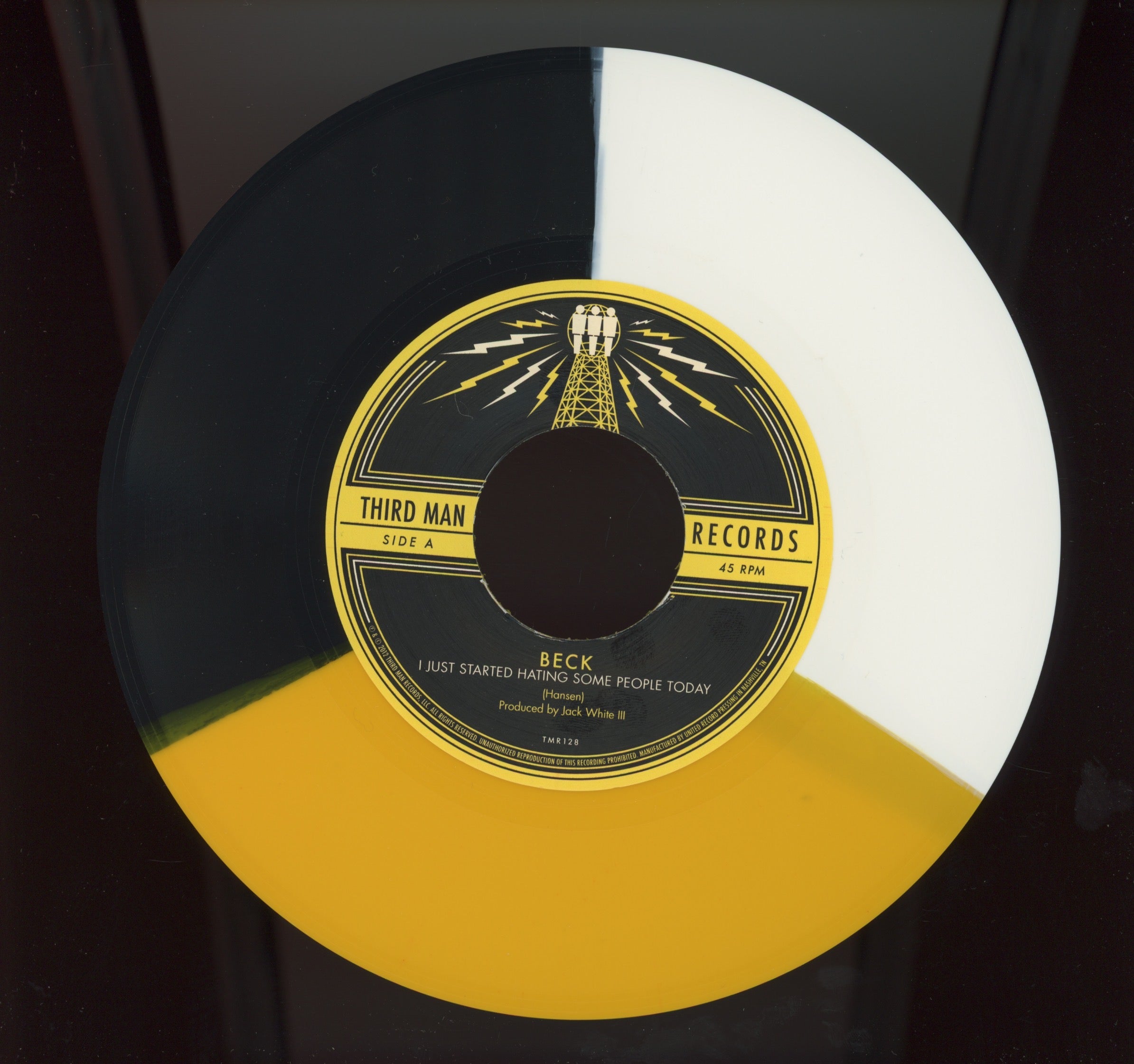 Beck - I Just Started Hating Some People Today on Third Man Ltd Tri-Color 7" With Picture Sleeve
