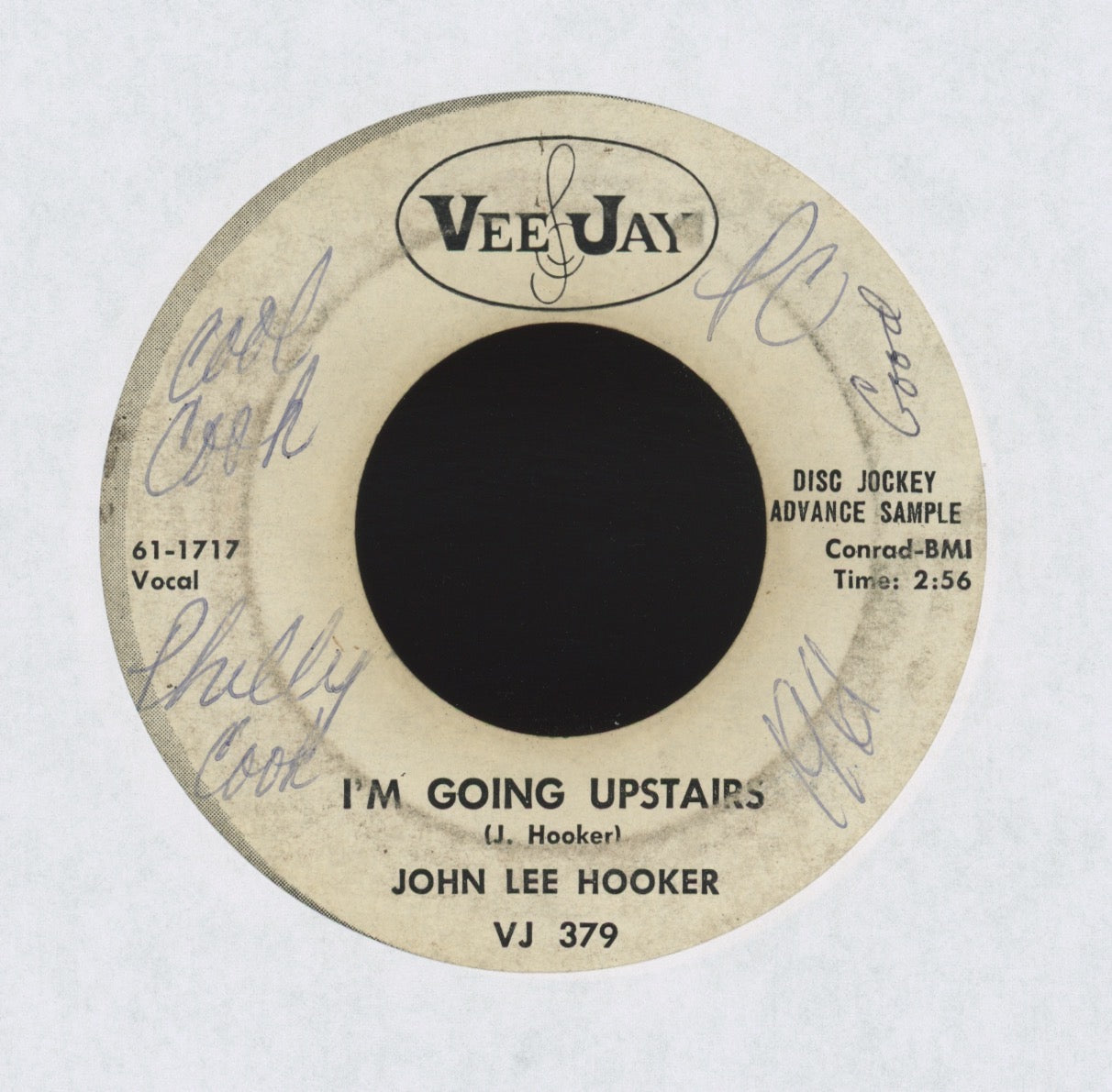 John Lee Hooker - I'm Going Upstairs on Vee Jay Promo R&B Blues 45