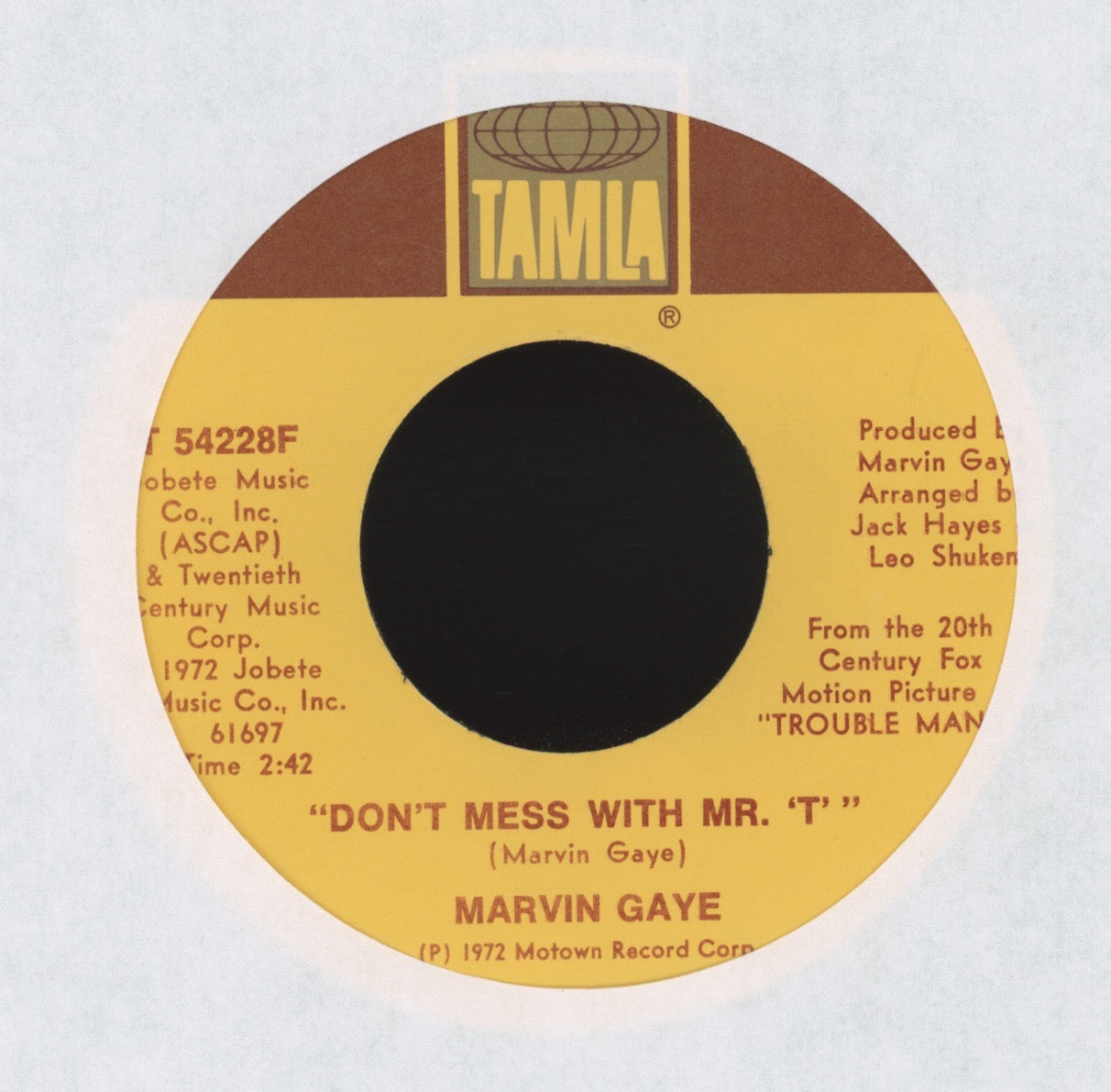 Marvin Gaye - Trouble Man on Tamla Soul Funk 45