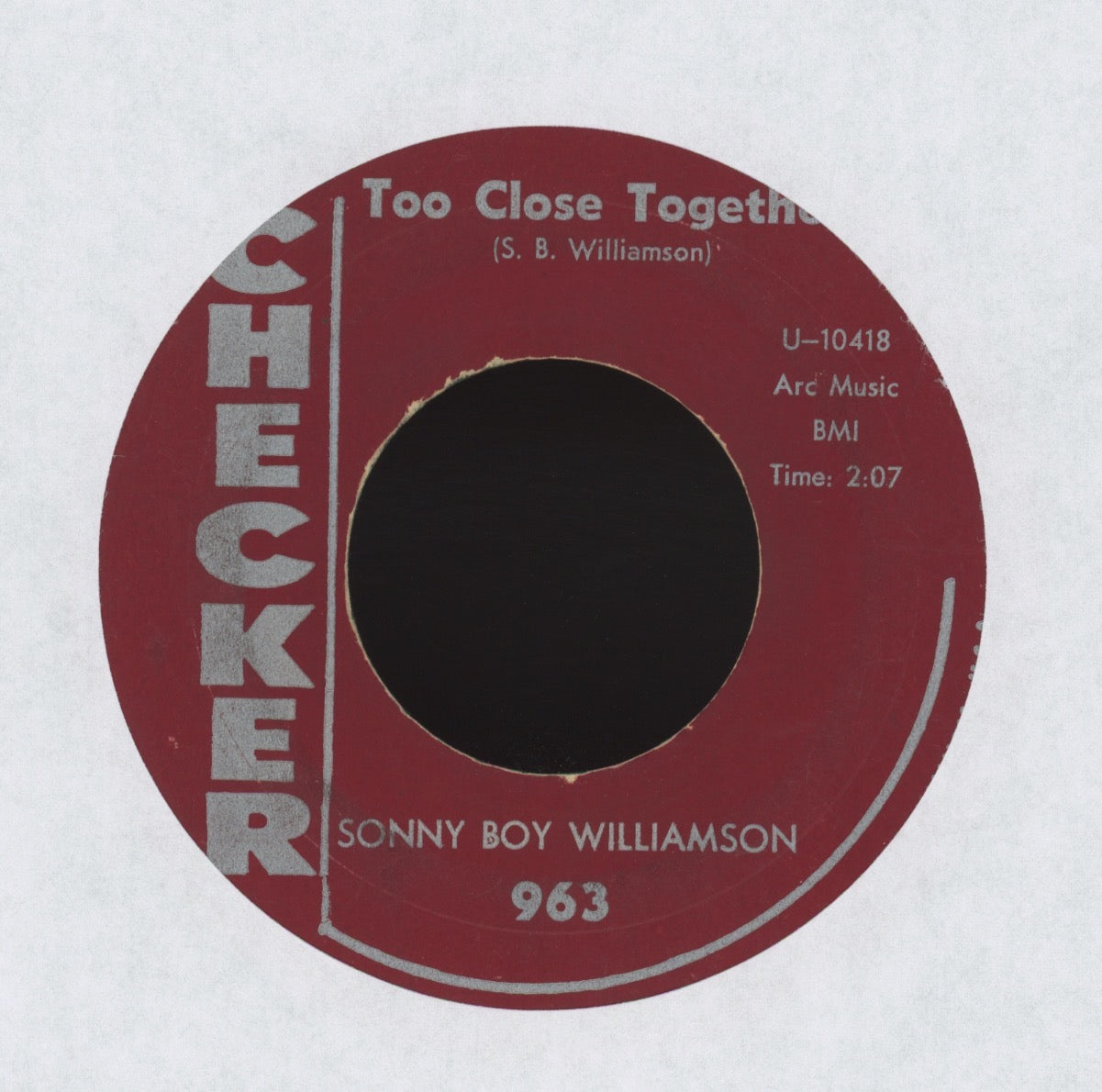 Sonny Boy Williamson - Too Close Together on Checker R&B Blues 45