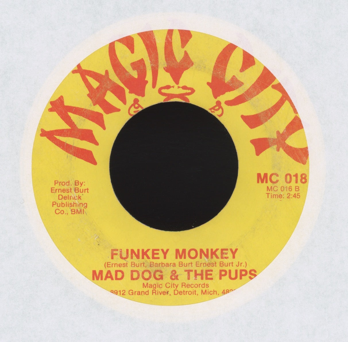 Mad Dog & The Pups - Funkey Monkey on Magic City Funk 45