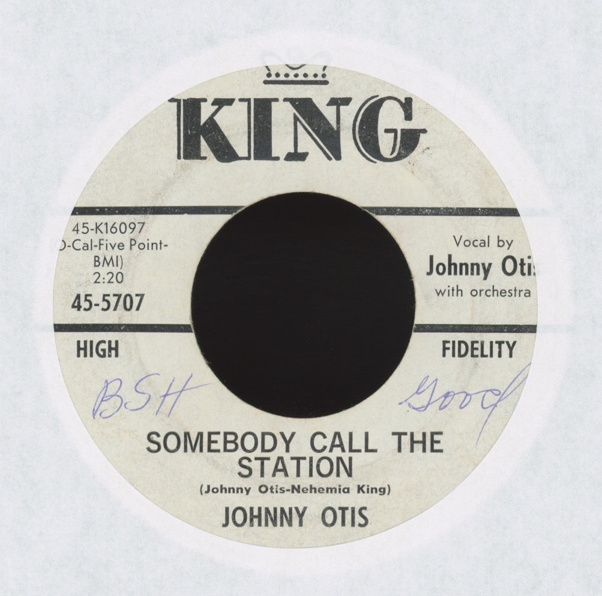 Johnny Otis - Somebody Call The Station on King Promo R&B 45