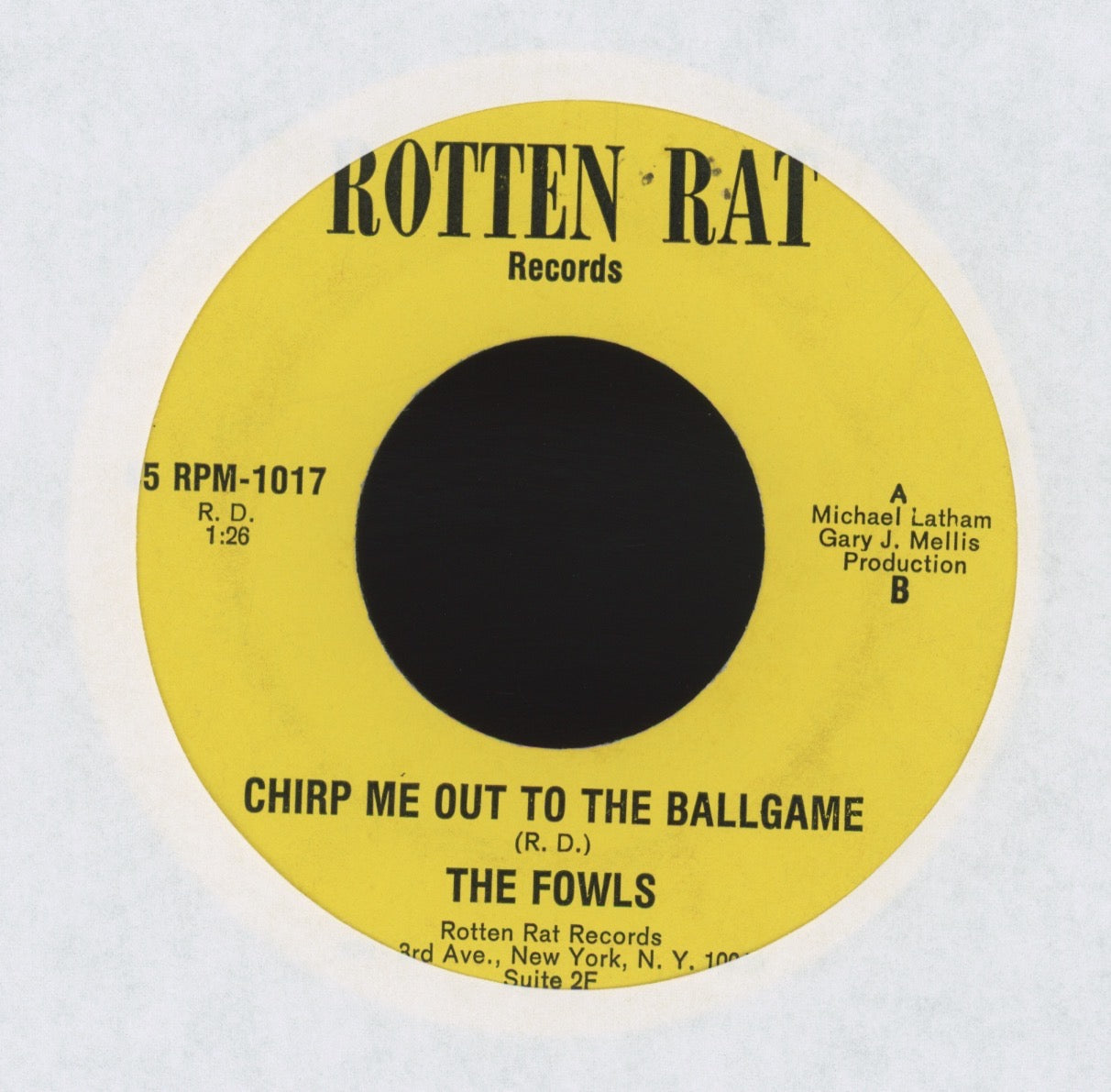 The Fowls - The Bird Is The Word on Rotten Rat Garage 45