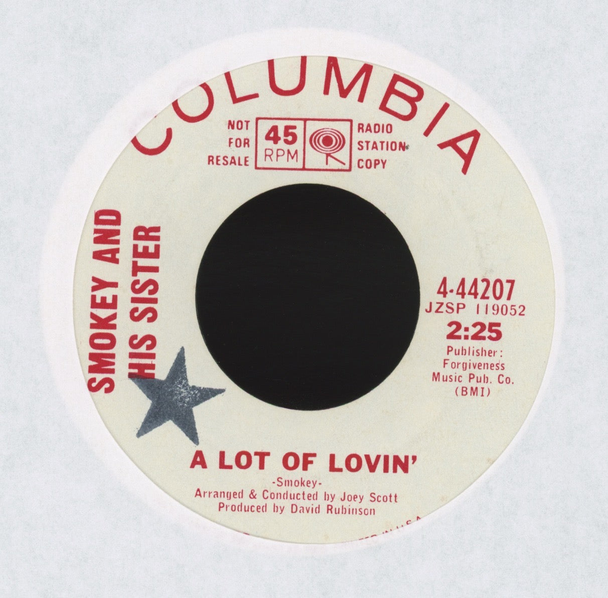 Smokey And His Sister - Would You Come Home on Columbia Promo Folk Rock 45