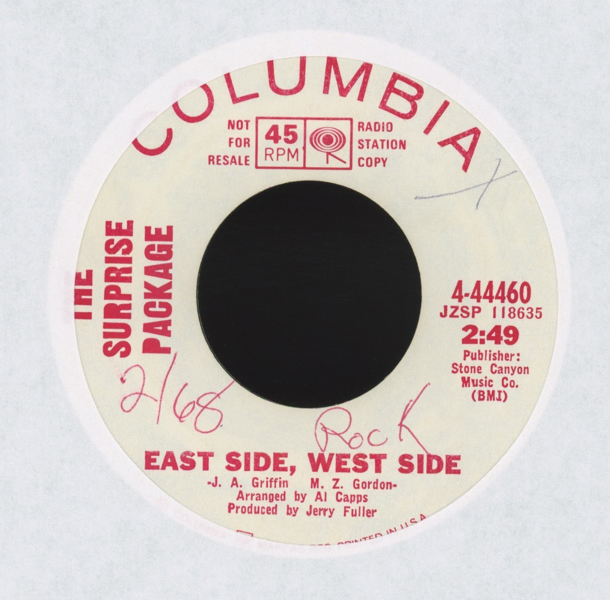 The Surprise Package - I'll Run on Columbia Promo Pop Rock 45