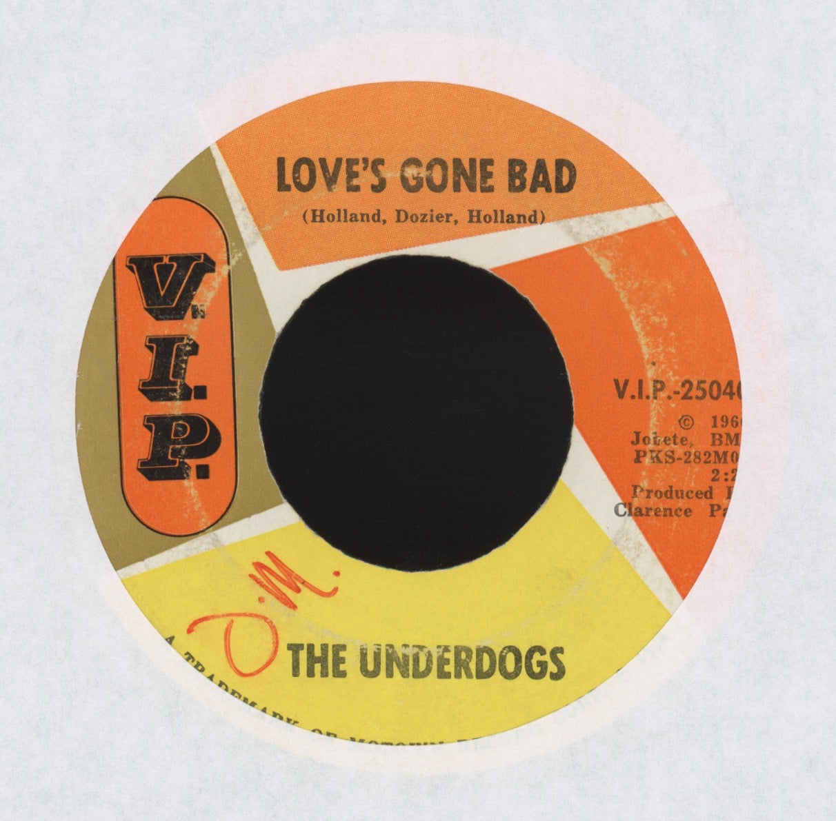 The Underdogs - Love's Gone Bad on V.I.P. Northern Soul Garage 45