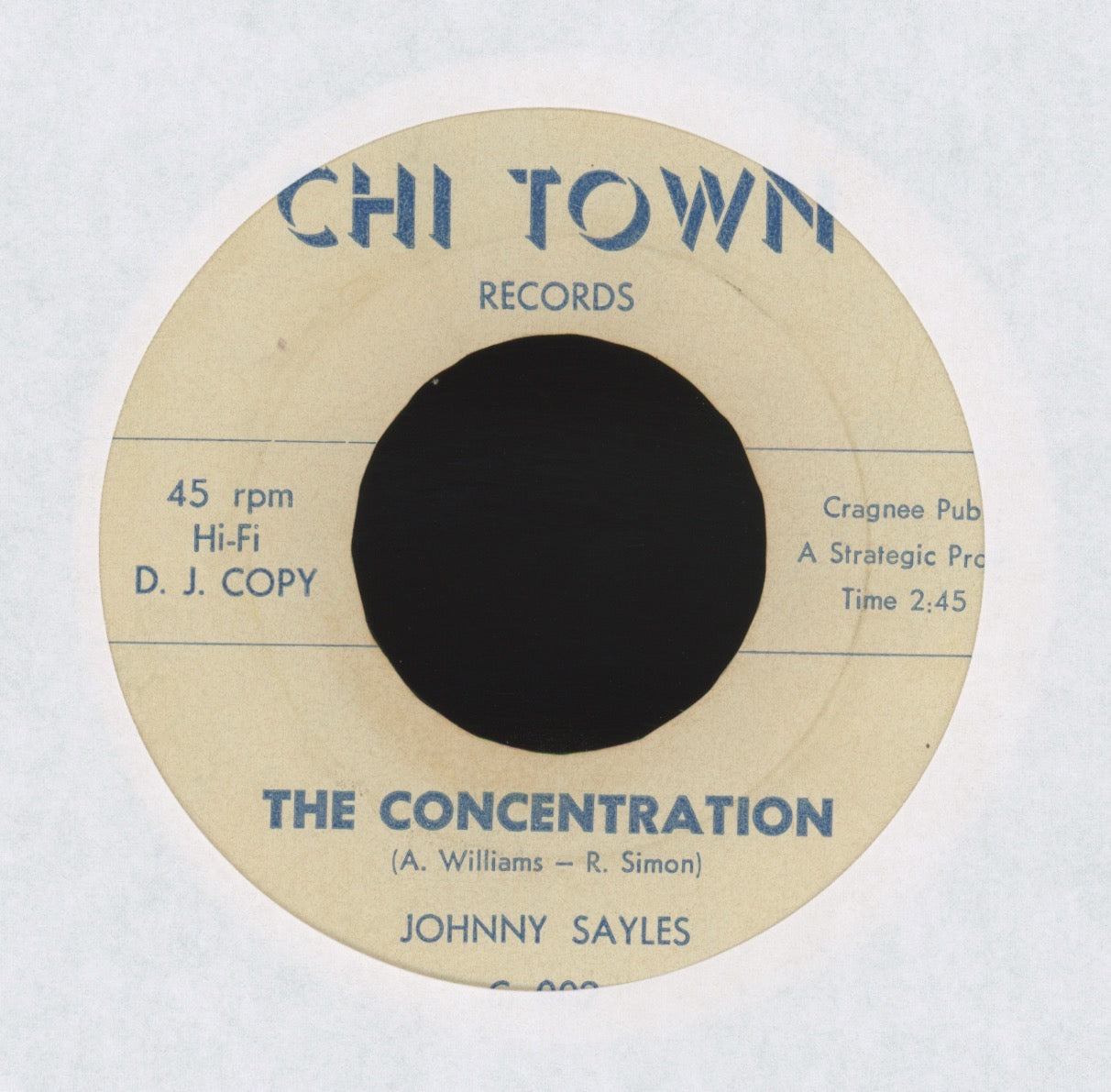 Johnny Sayles - The Concentration on Chi Town Promo R&B 45