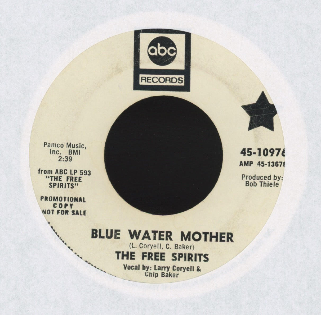 The Free Spirits - Blue Water Mother on ABC Promo Psych Rock 45
