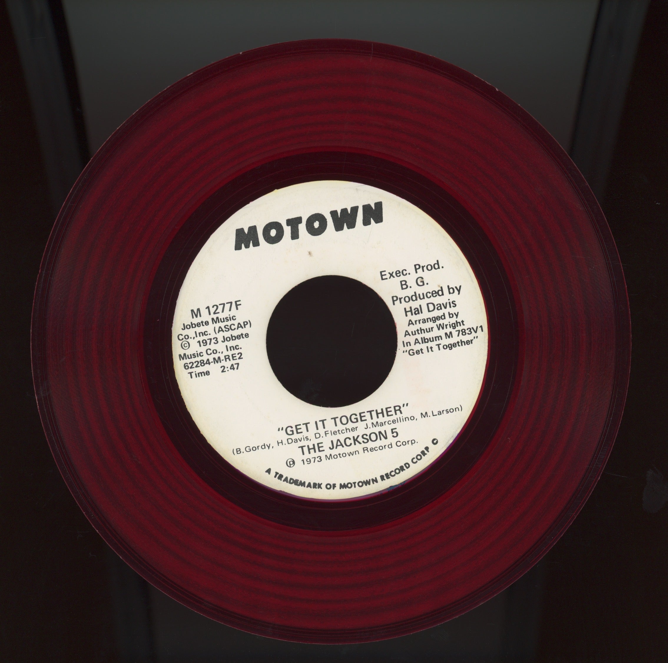 The Jackson 5 - Get It Together on Motown Promo Red Vinyl Funk 45
