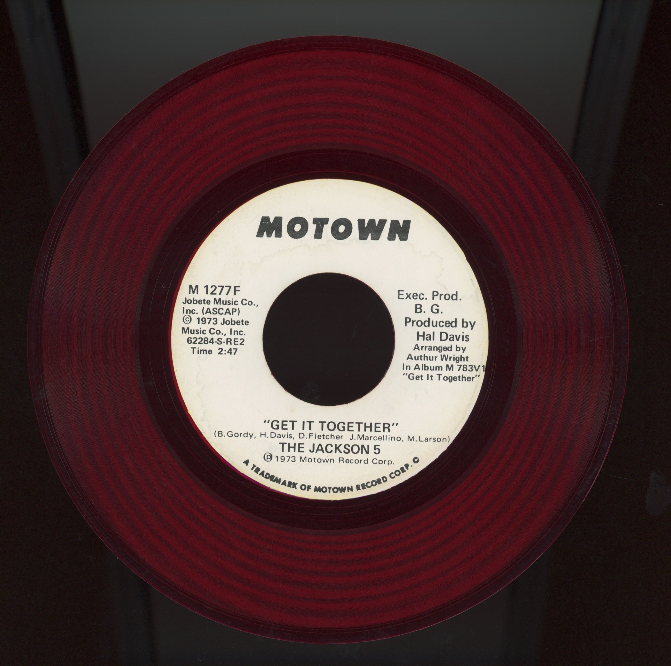 The Jackson 5 - Get It Together on Motown Promo Red Vinyl Funk 45