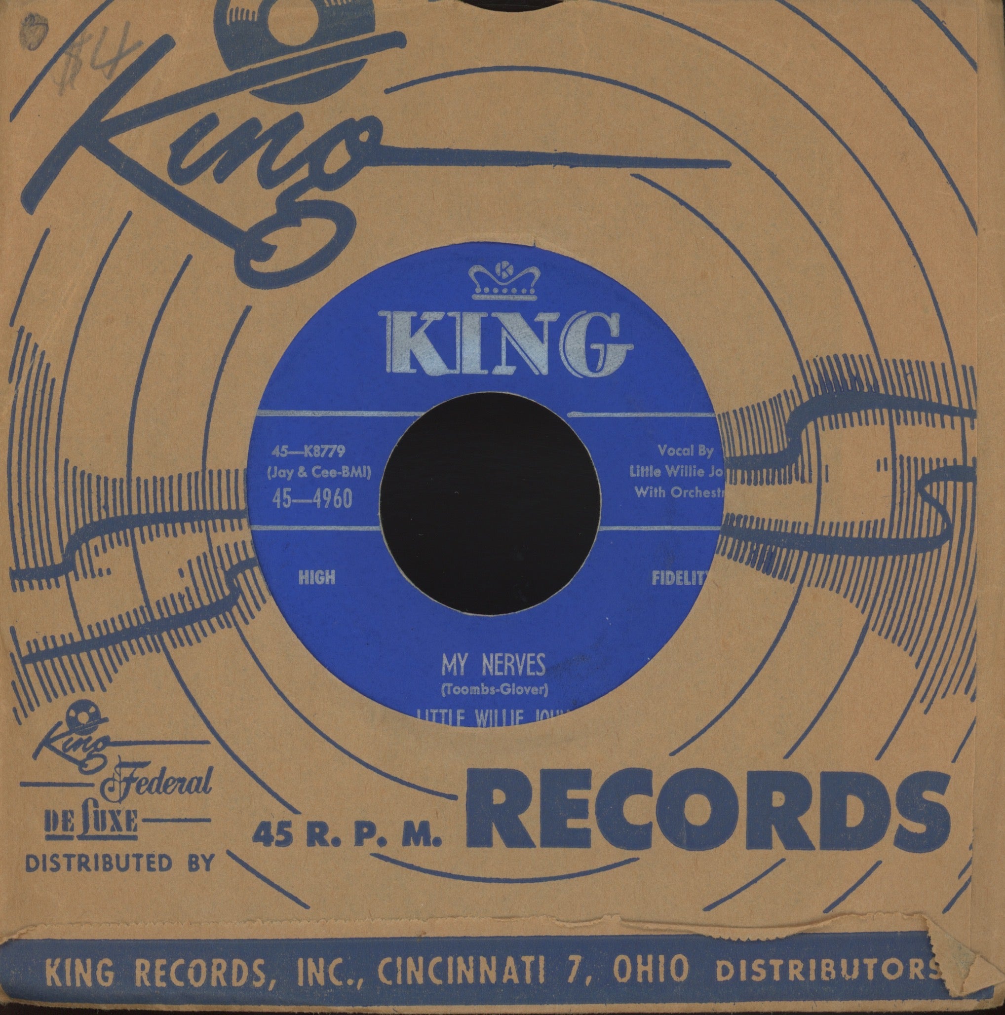 Little Willie John - My Nerves on King New Breed R&B Popcorn 45
