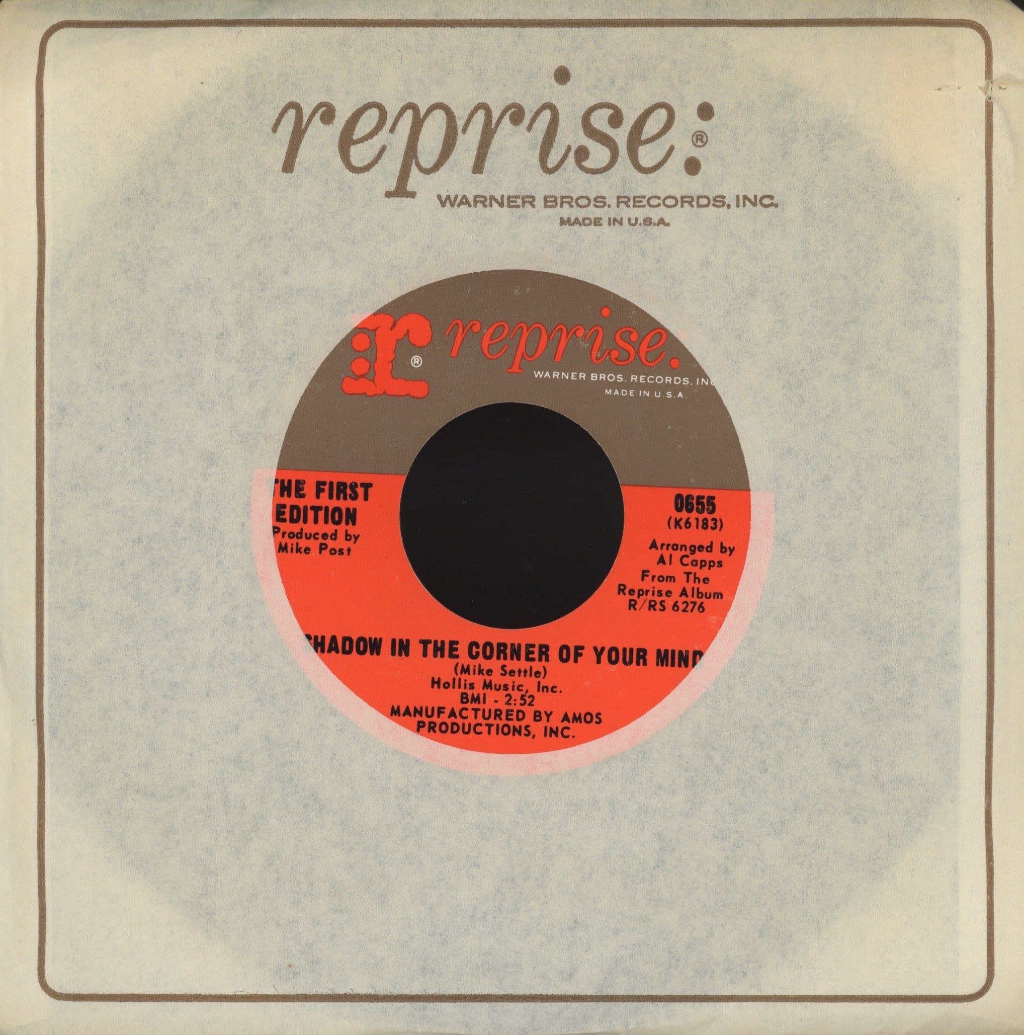 Kenny Rogers & The First Edition - Just Dropped In (To See What Condition My Condition Was In) on Reprise Psych Rock 45