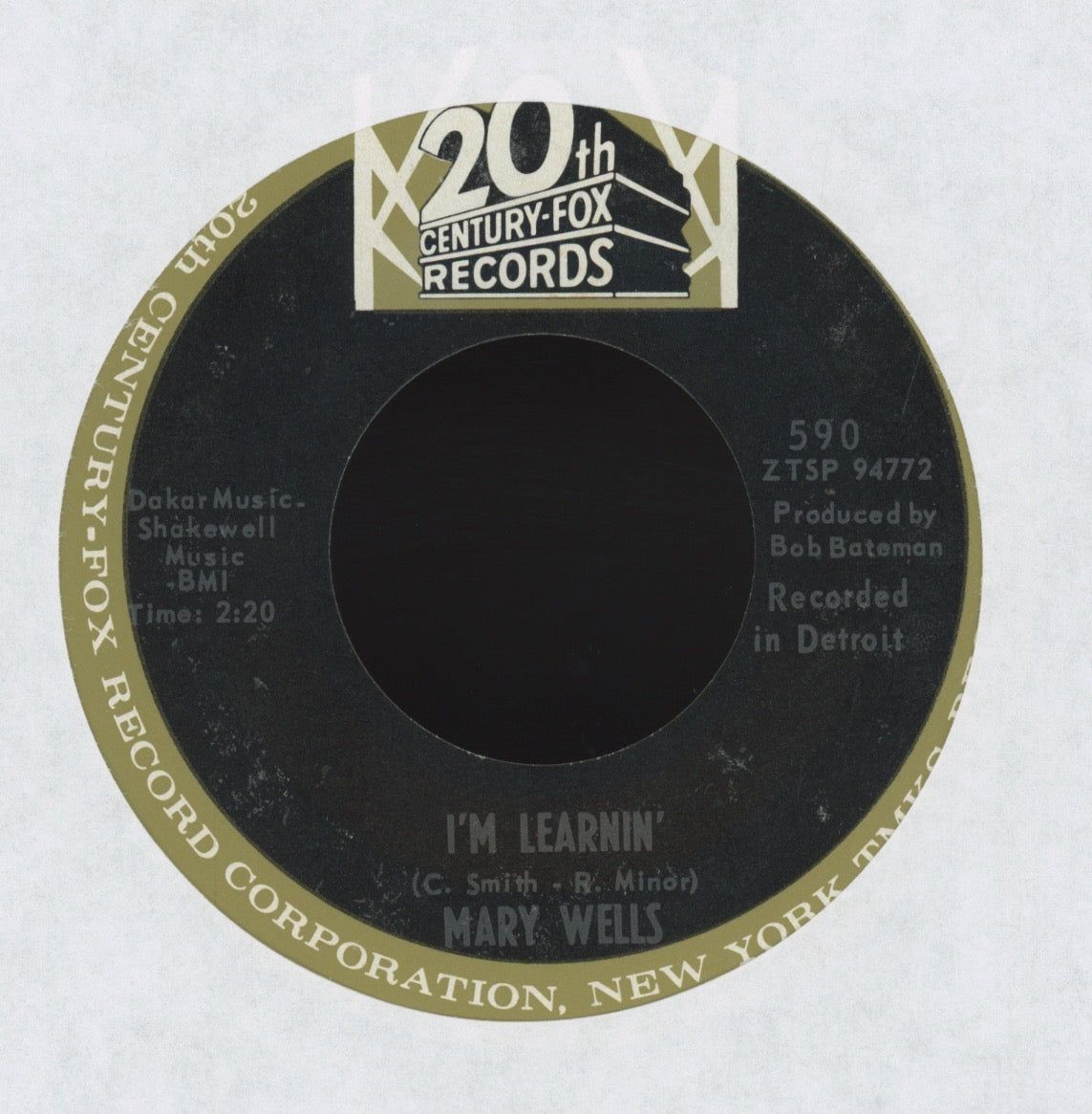 Mary Wells - I'm Learnin' on 20th Century Fox Northern Soul 45 With Picture Sleeve