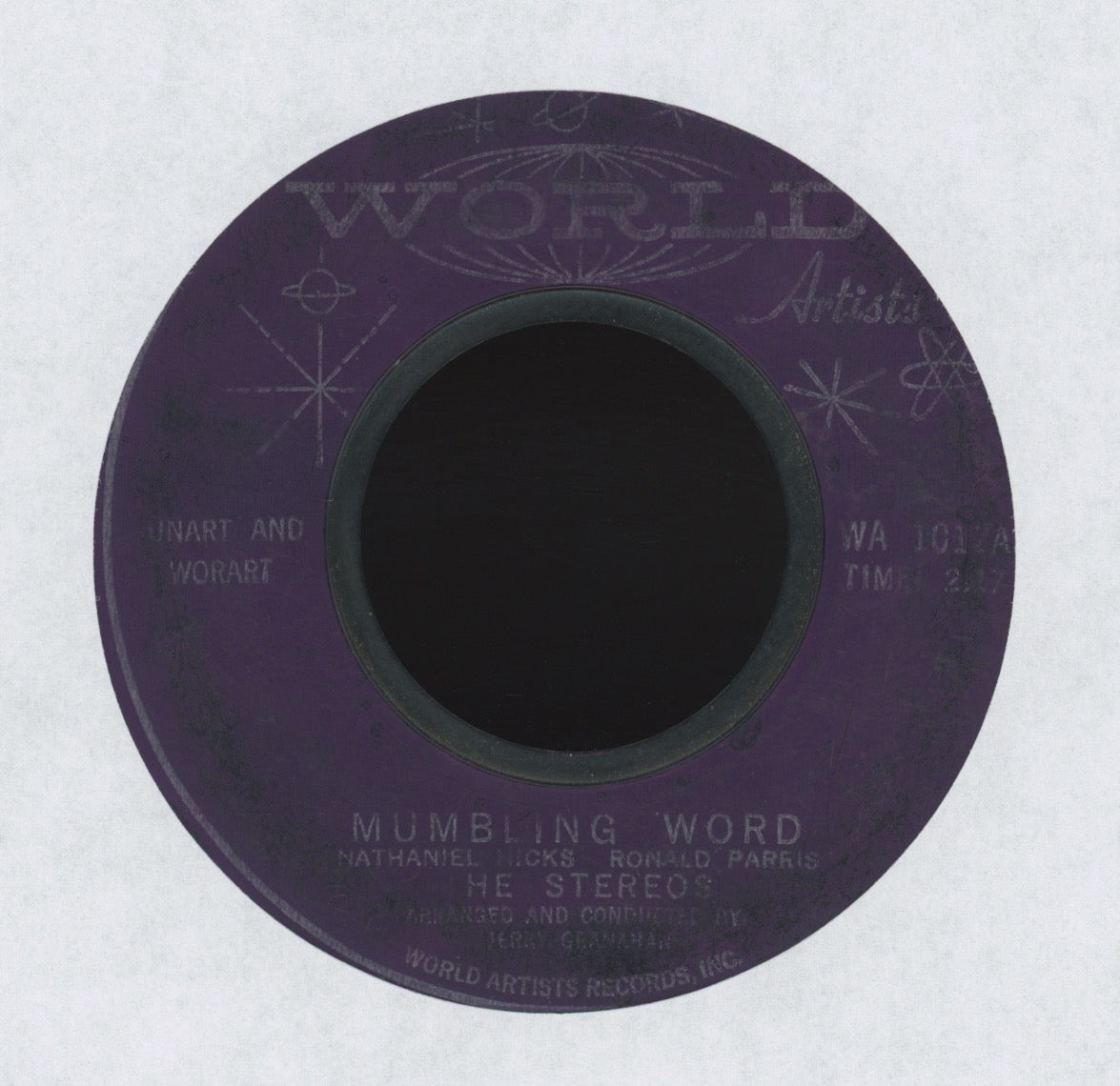 The Stereos - Mumbling Word on World Artists Northern Soul 45