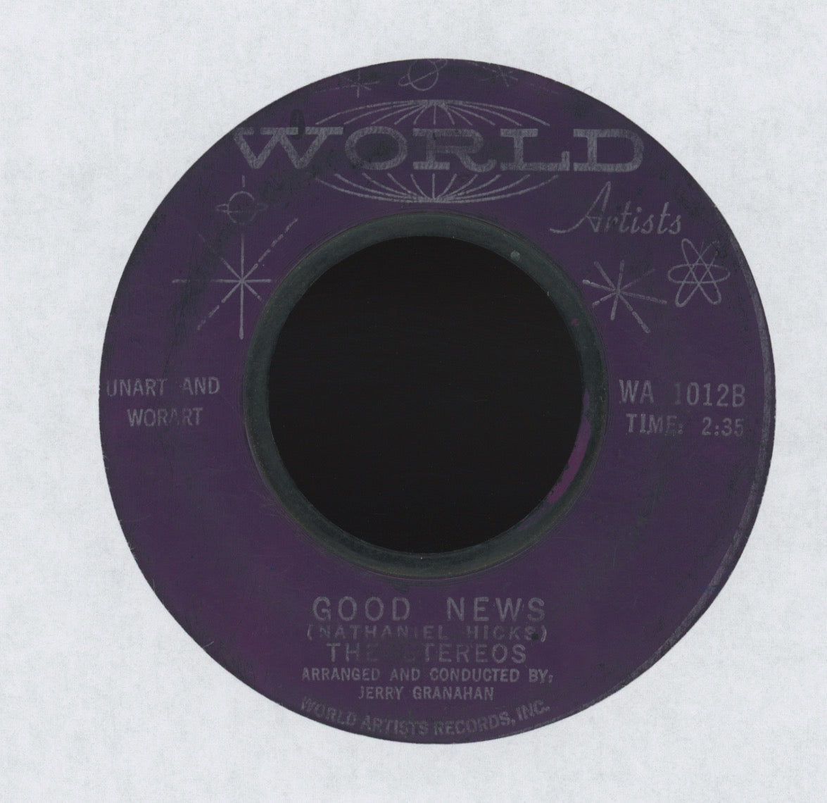 The Stereos - Mumbling Word on World Artists Northern Soul 45