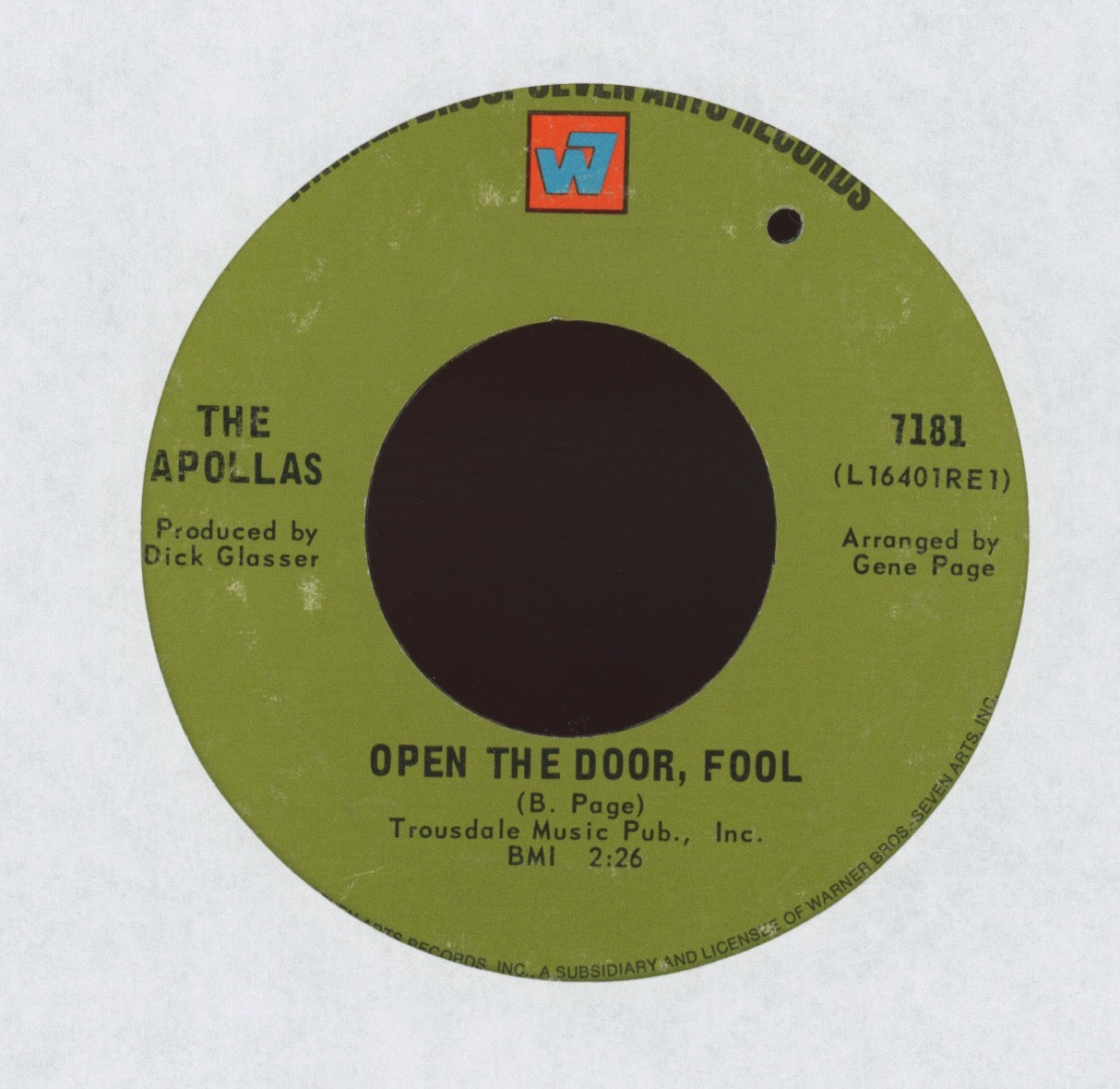 The Apollas - Seven Days on Warner Bros Northern Soul 45