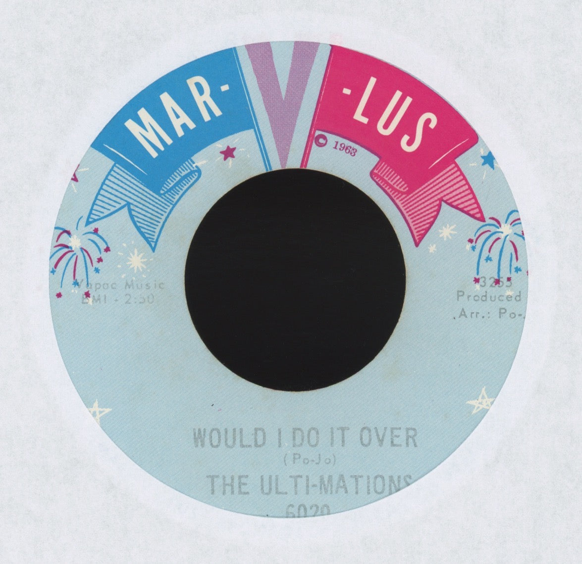The Ultimations - Would I Do It Over on Mar-V-Lus Northern Soul 45