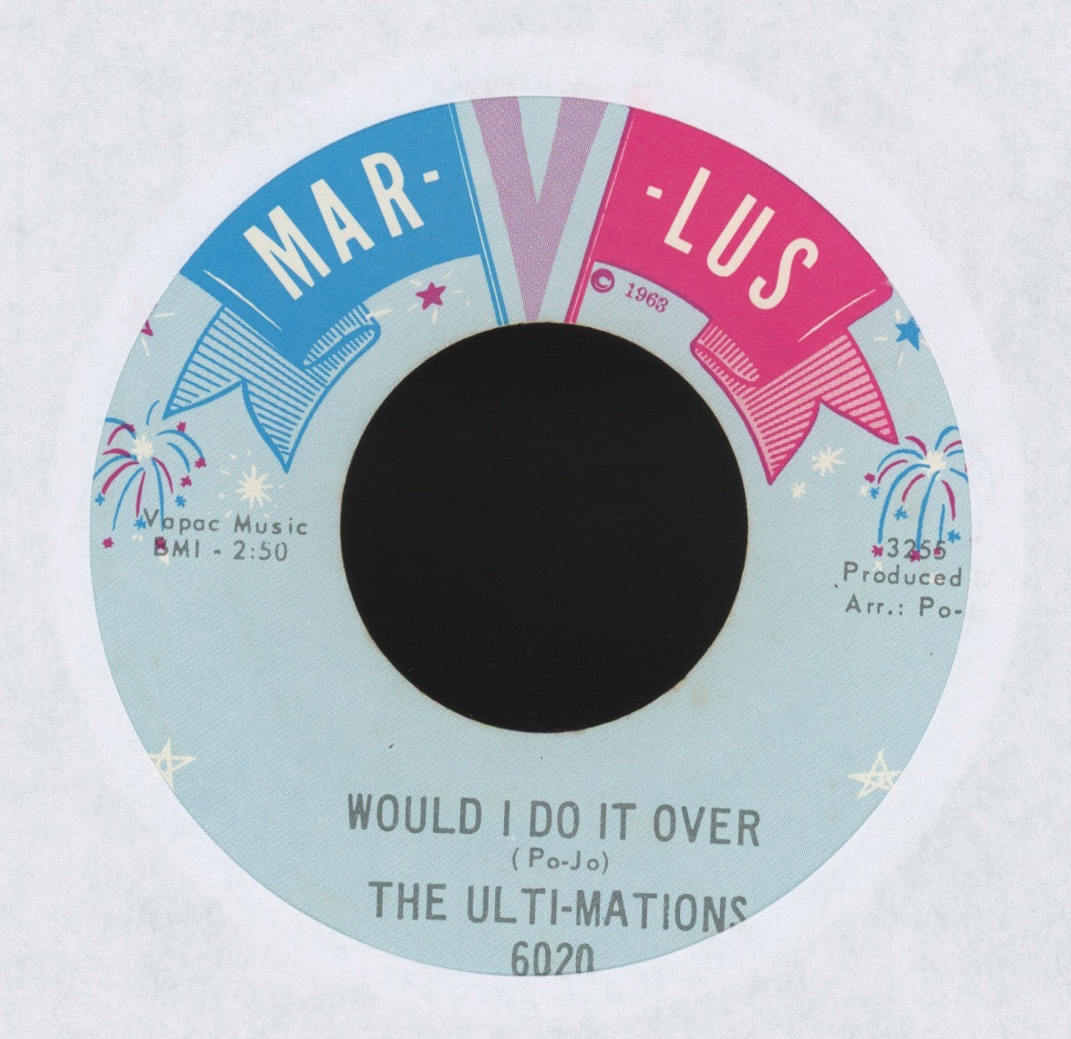 The Ultimations - Would I Do It Over on Mar-V-Lus Northern Soul 45