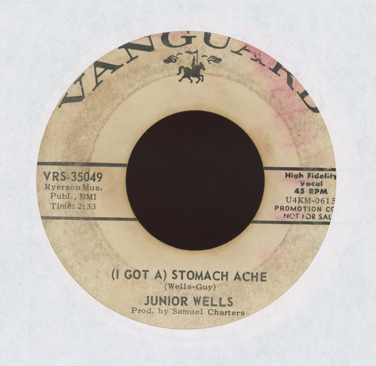 Junior Wells - (I Got A) Stomach Ache on Vanguard Promo R&B Mod 45