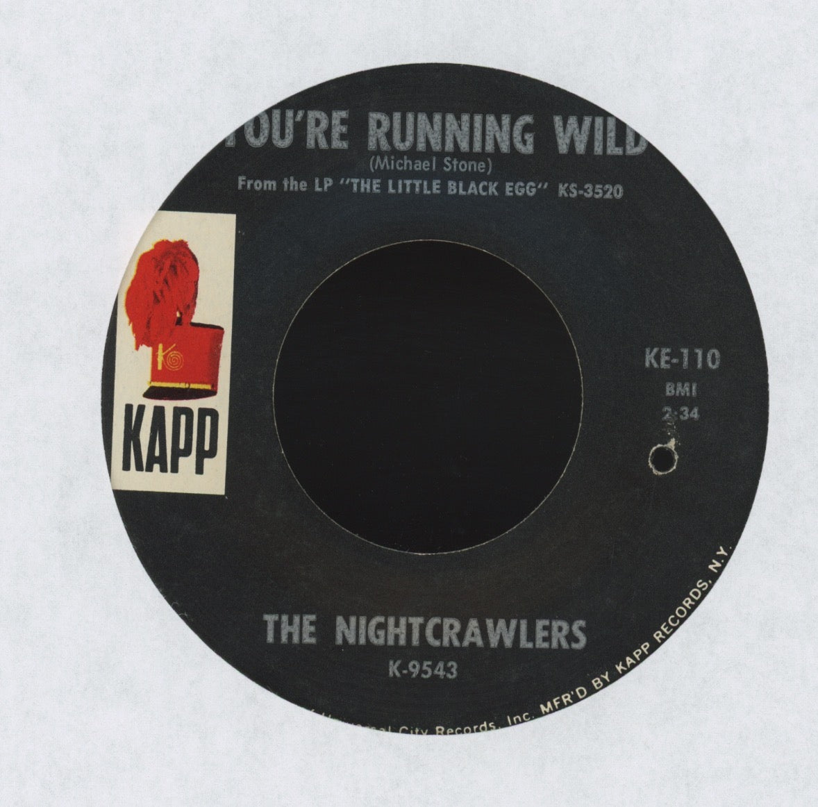 The Nightcrawlers - The Little Black Egg on Kapp Garage 45
