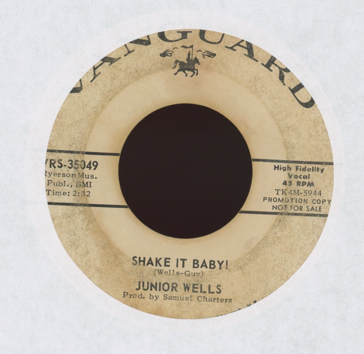 Junior Wells - (I Got A) Stomach Ache on Vanguard Promo R&B Mod 45