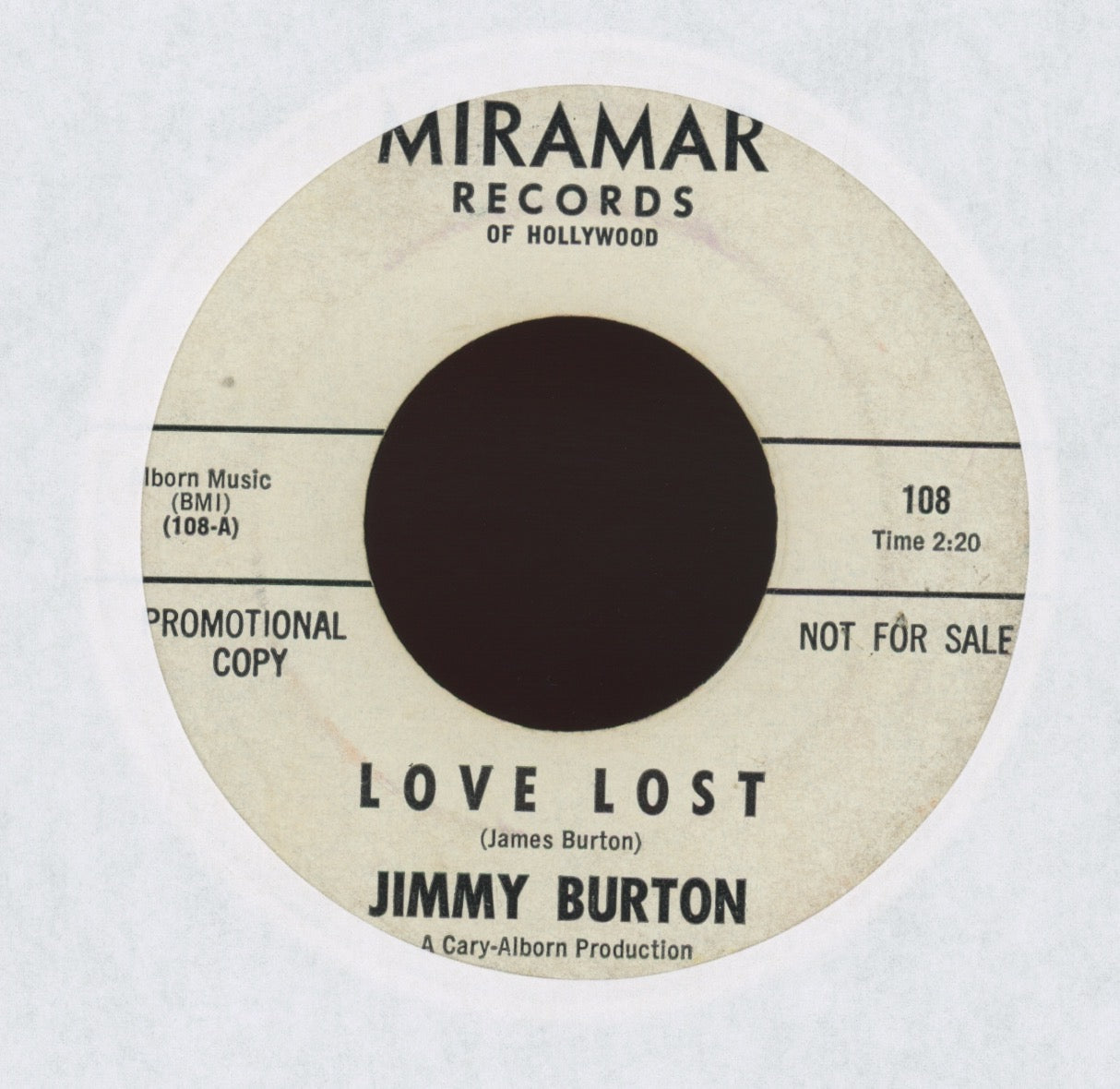 James Jimmy Burton - Jimmy's Blues Blues on Miramar Promo Instro Garage Fuzz 45