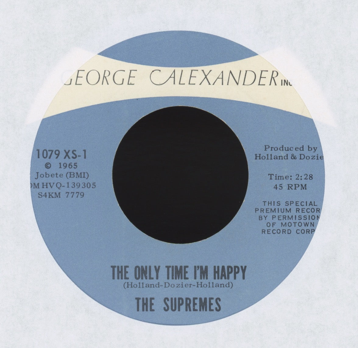 The Supremes - The Only Time I'm Happy on George Alexander Northern Soul 45