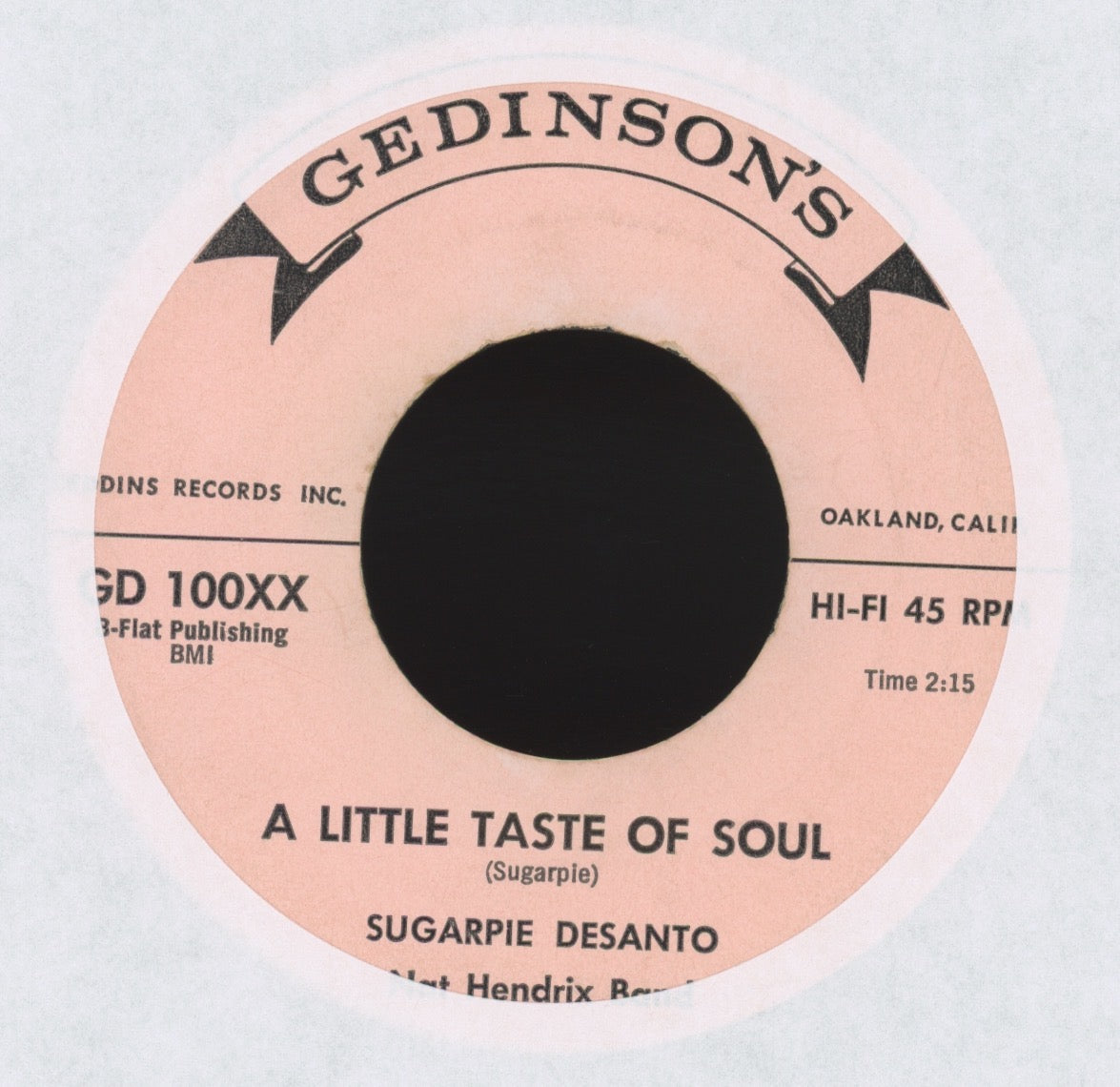 Sugar Pie DeSanto - Little Taste of Soul on Gedinson's R&B 45